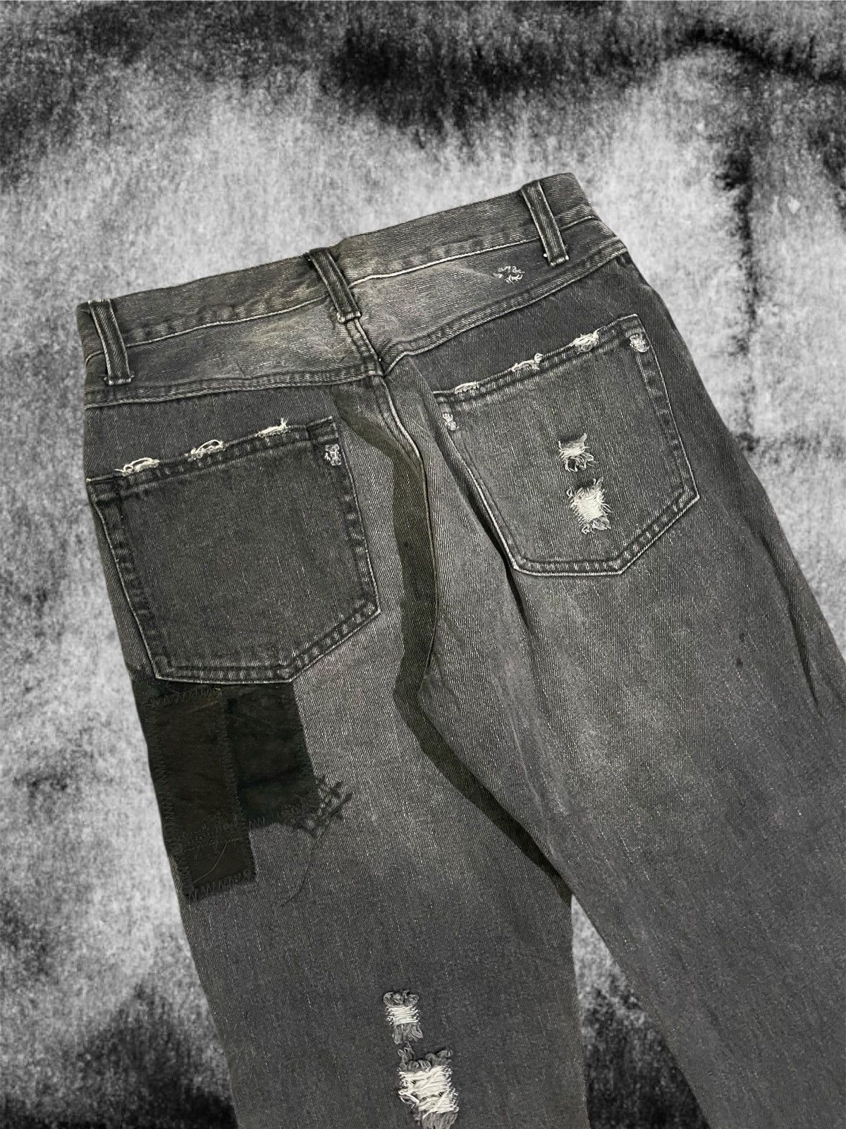 In The Attic In The Attic Patchwork Crush DistressedPunk Vkei Denim Jeans Size US 28 / EU 44 - 8 Thumbnail