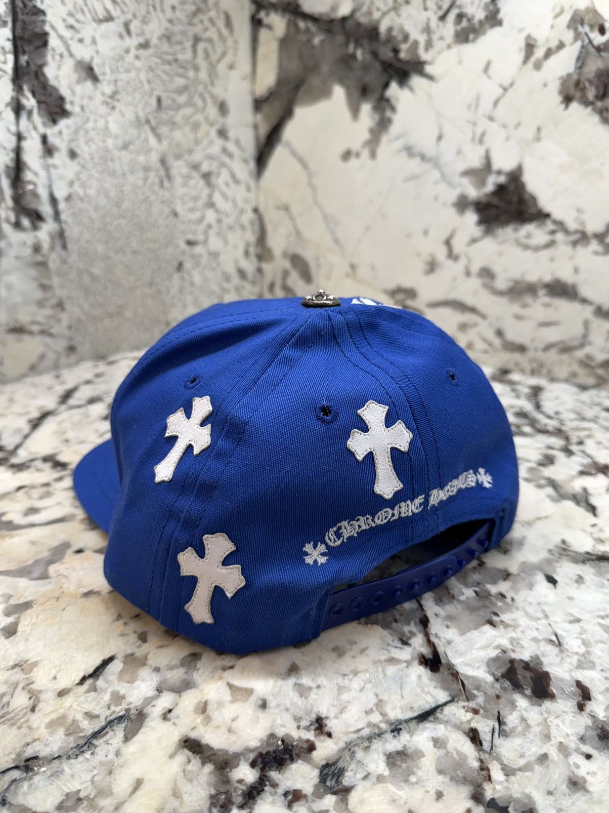 Chrome Hearts Chrome Hearts Cross Patch Hat Blue White Baseball Cap Size ONE SIZE - 11 Thumbnail
