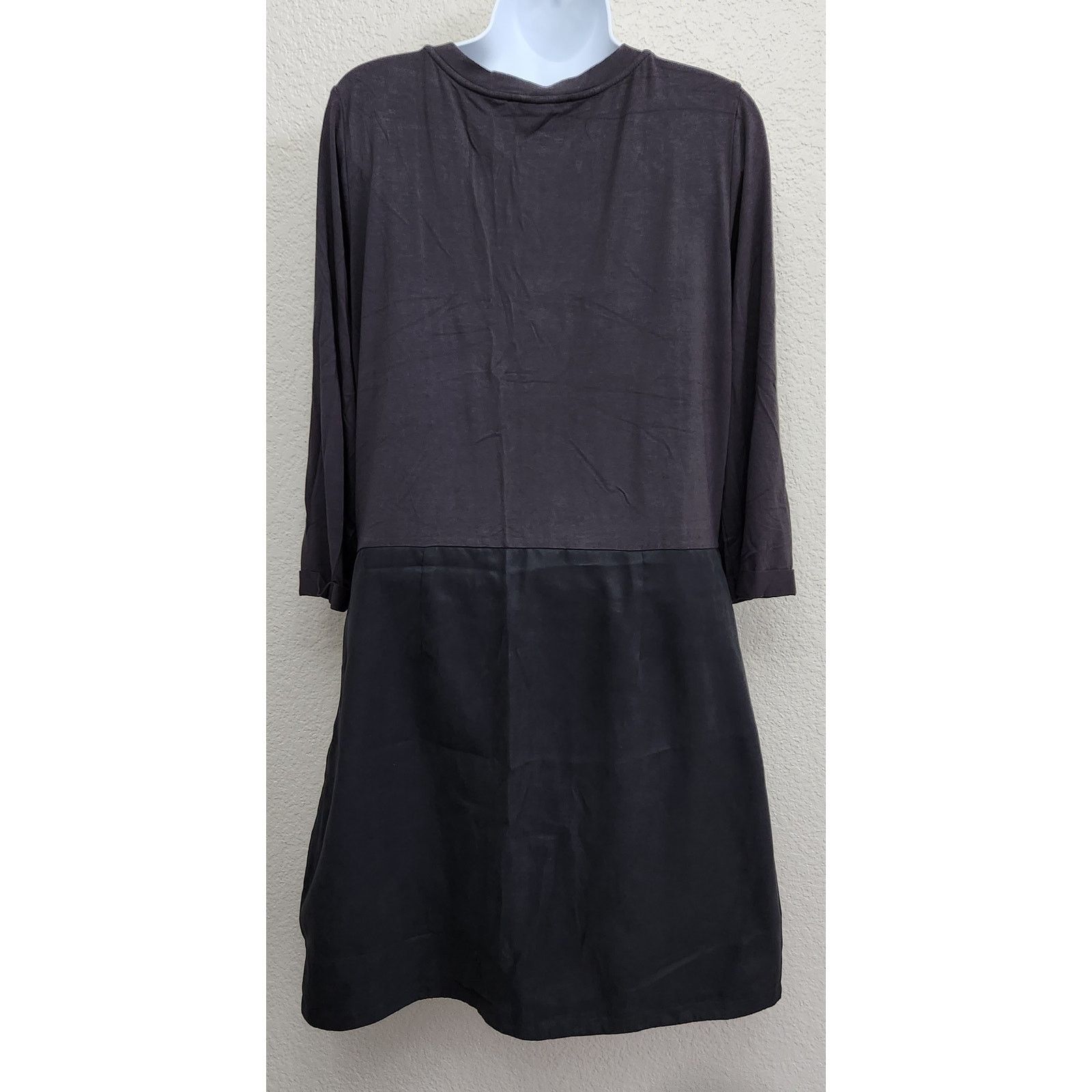 Other Ellison Charcoal Gray V Neck A Line Dress Large Lightweight Size L / US 10 / IT 46 - 2 Thumbnail