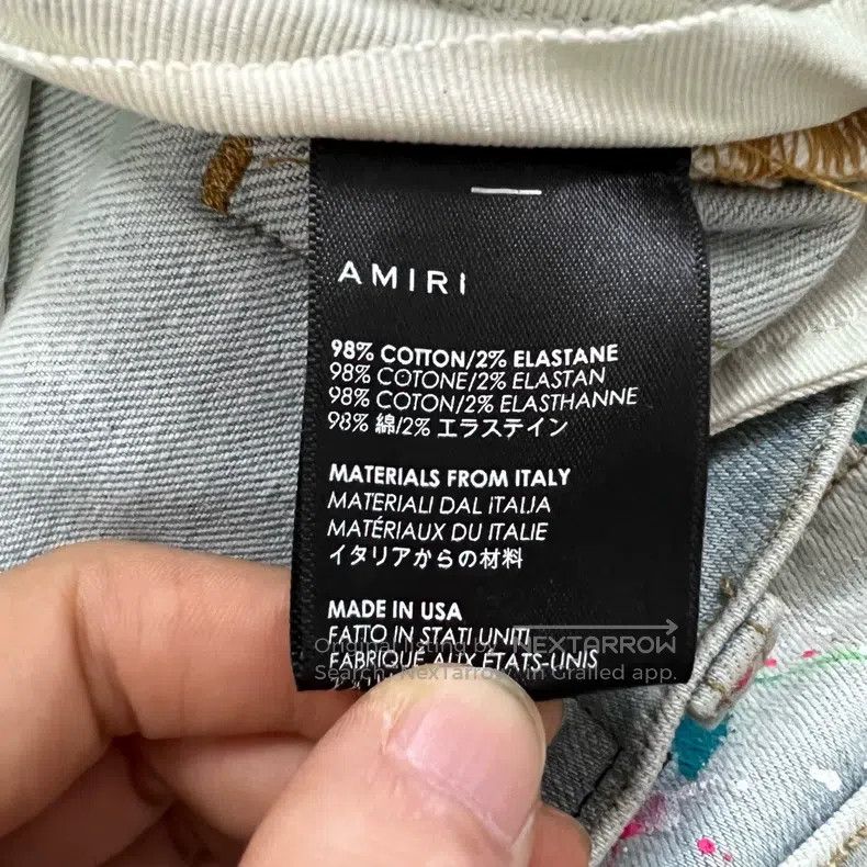 Amiri Amiri Splatter Effect Ripped Denim Pants Size US 30 / EU 46 - 4 Thumbnail
