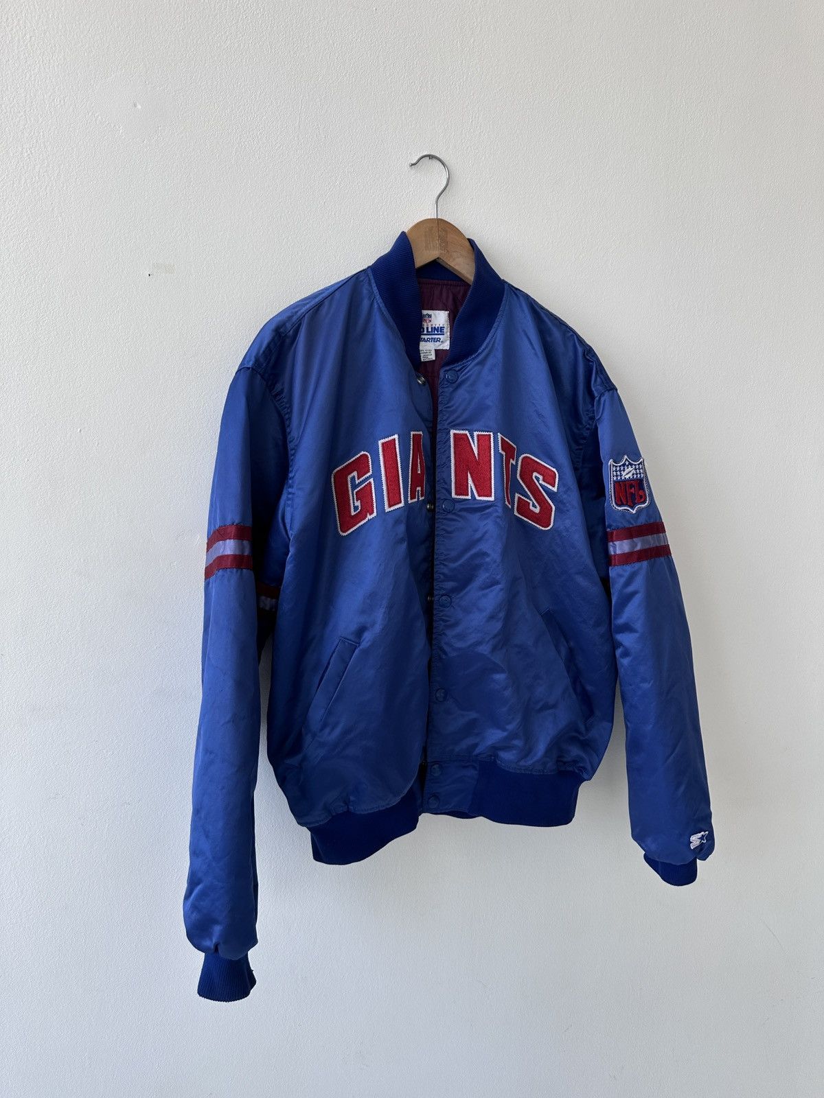 NFL × Starter New York Giant 80s Varsity Bomber Jacket Vintage Starter NFL Size US XL / EU 56 / 4 - 2 Thumbnail