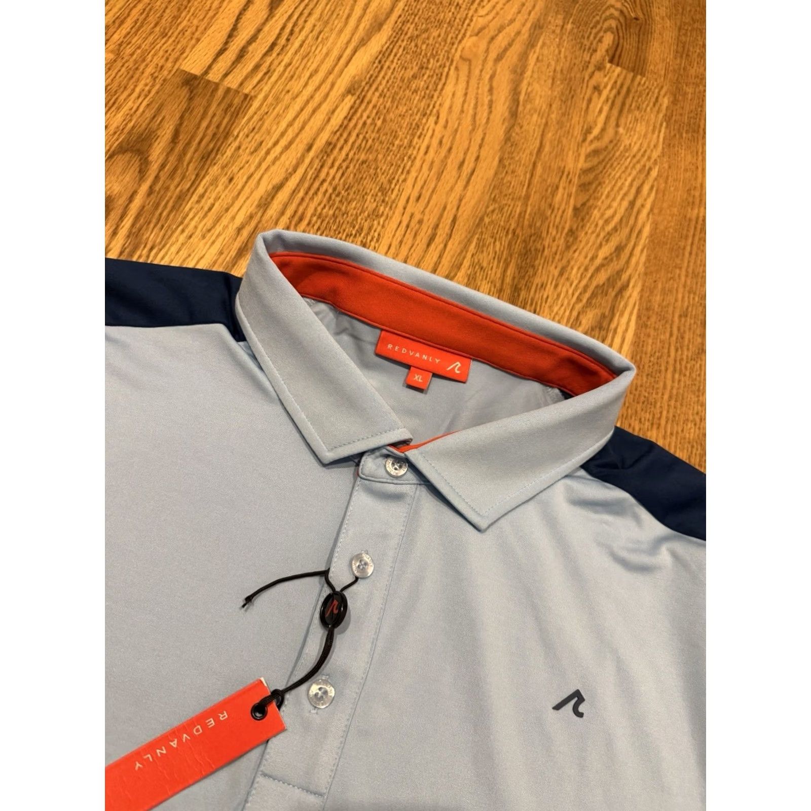 Vintage Redvanly Evans Polo Shirt Men XL Blue Short Sleeve Button Logo Poly Blend Spandex Heathered Size US XL / EU 56 / 4 - 2 Thumbnail