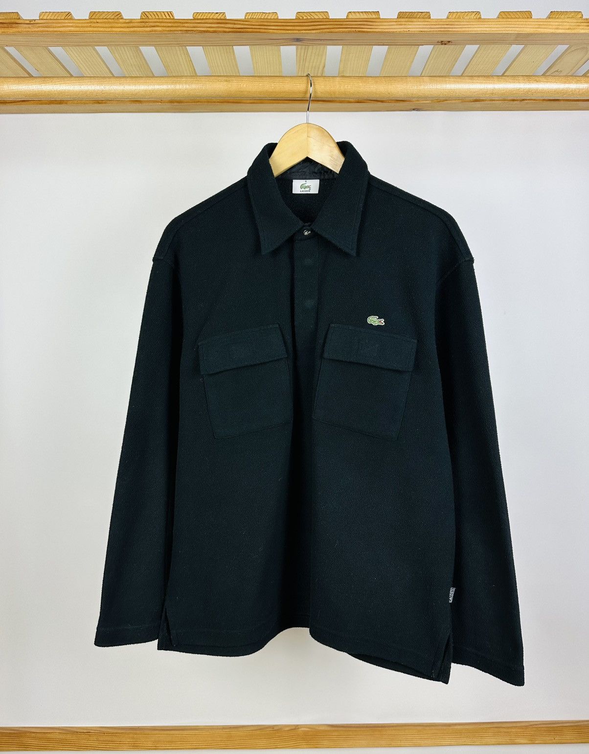 Lacoste × Vintage Vintage LACOSTE 1/4 Fleece Shirt Sweatshirt Cargo Outdoor Size US M / EU 48-50 / 2 - 1 Thumbnail
