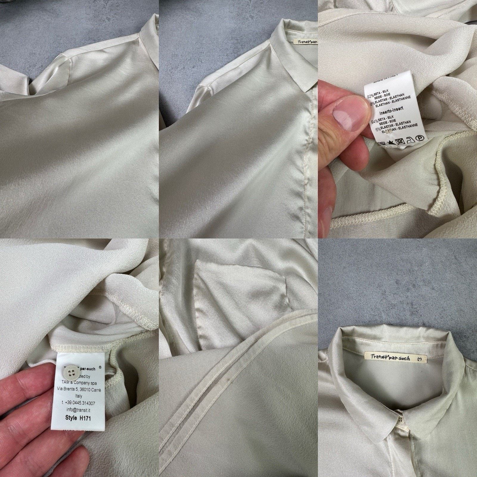 Transit Transit Par Such Beige Silk Super Lightweight Blouse Sz 4 Size S / US 4 / IT 40 - 20 Thumbnail
