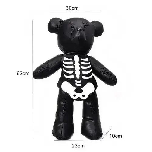 Designer Black Skeleton Bear Backpack Bag Size ONE SIZE - 3 Thumbnail