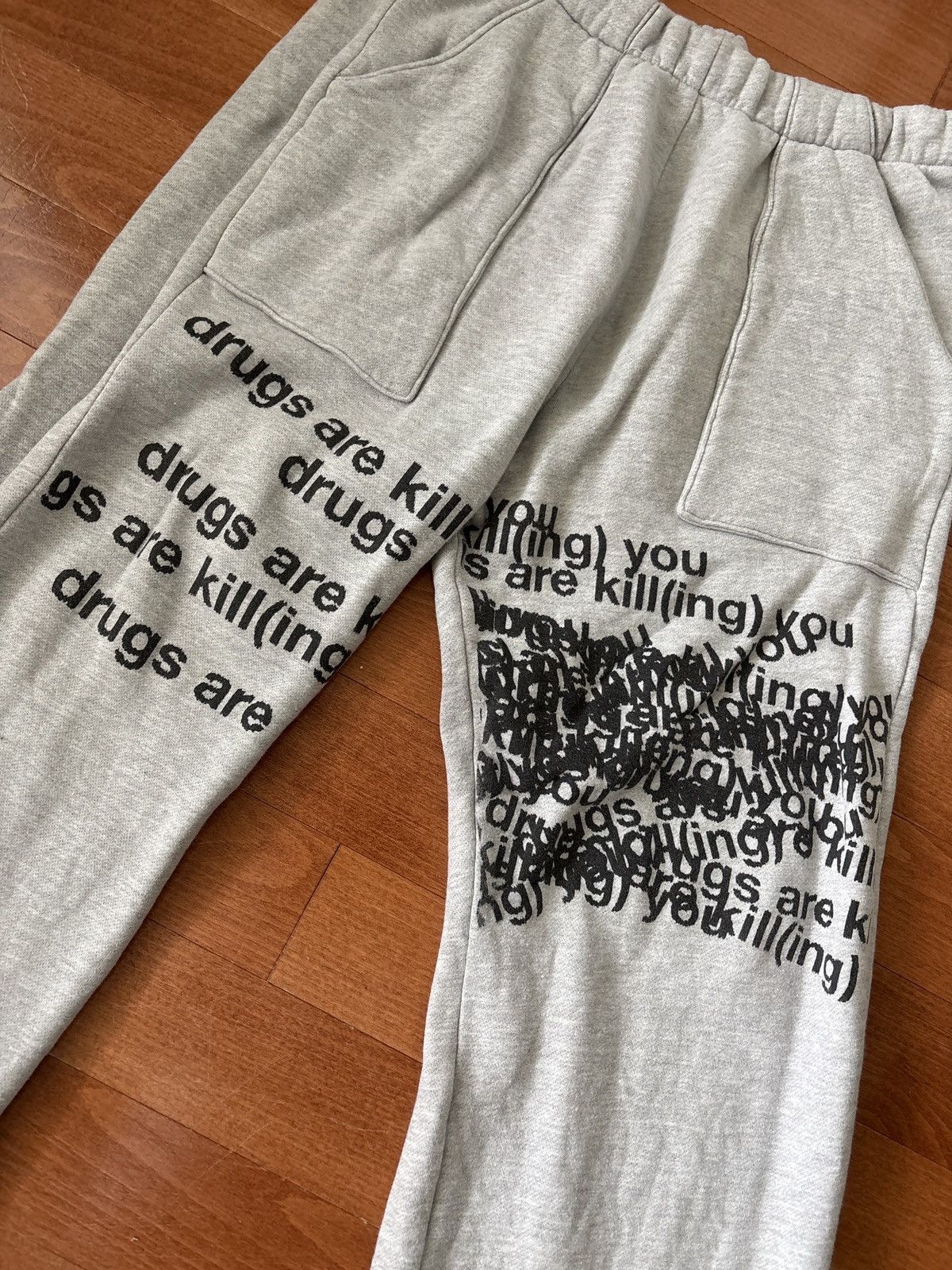Designer disgust(ing) “drugs are kill(ing) you” Flared Sweatpants Size US 36 / EU 52 - 3 Thumbnail
