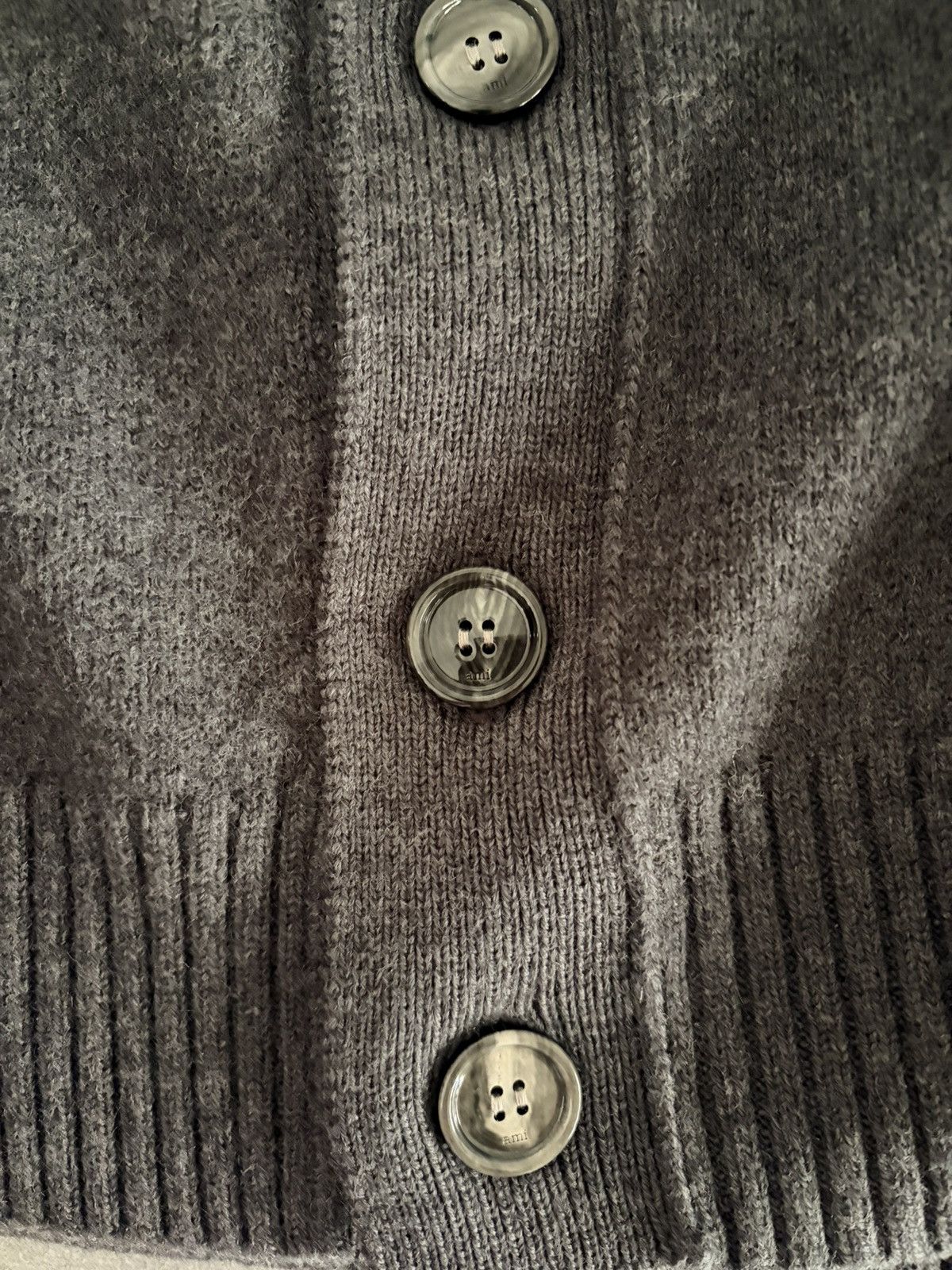 AMI Ami De Couer Unisex Grey Cardigan Size US L / EU 52-54 / 3 - 7 Thumbnail