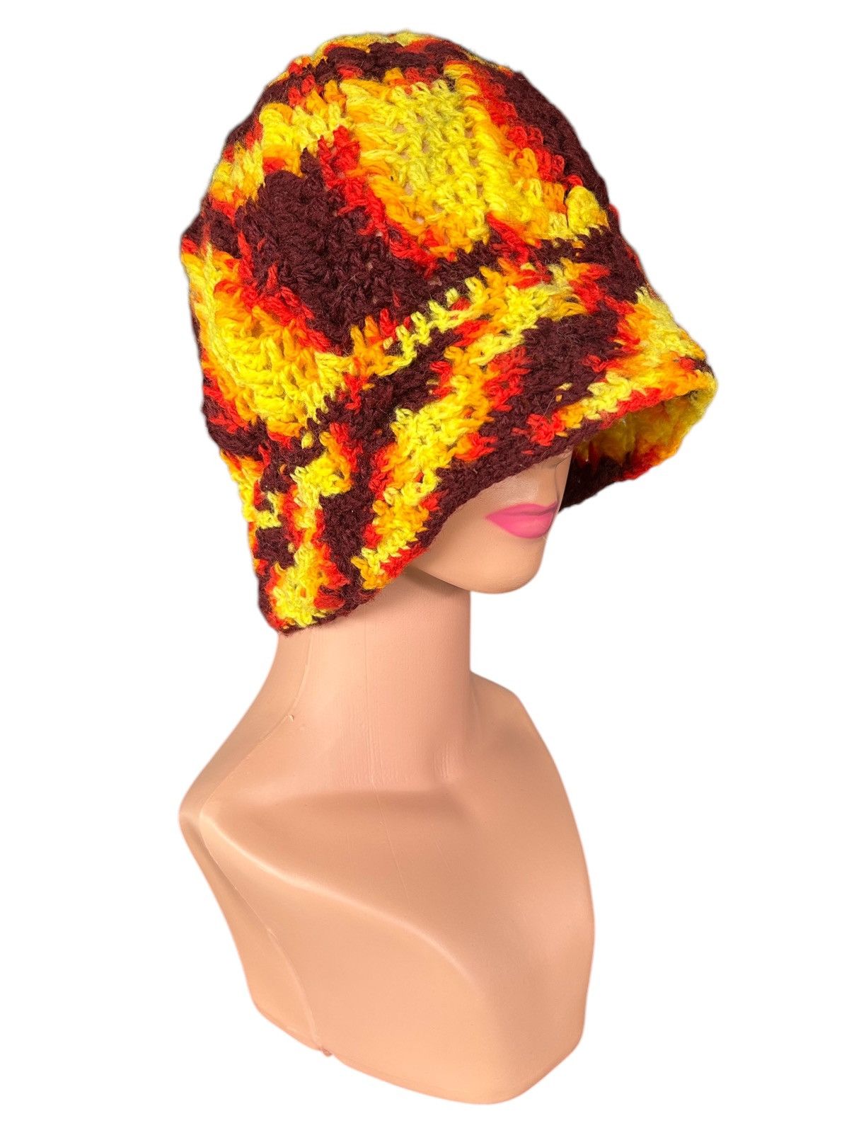 Kapital Crochet Knitteh handmade distressed beanie hats Size ONE SIZE - 1 Thumbnail