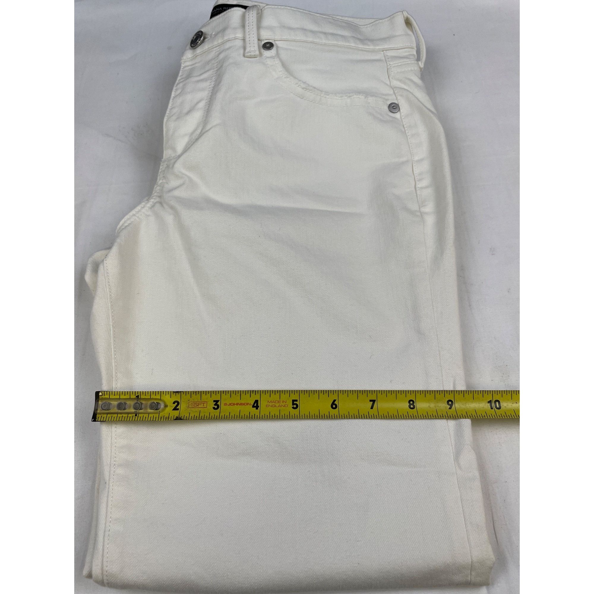 Banana Republic Banana Republic White Girlfriend Jeans Cropped Size 27 SKU 4 Size 27" / US 4 / IT 40 - 6 Thumbnail
