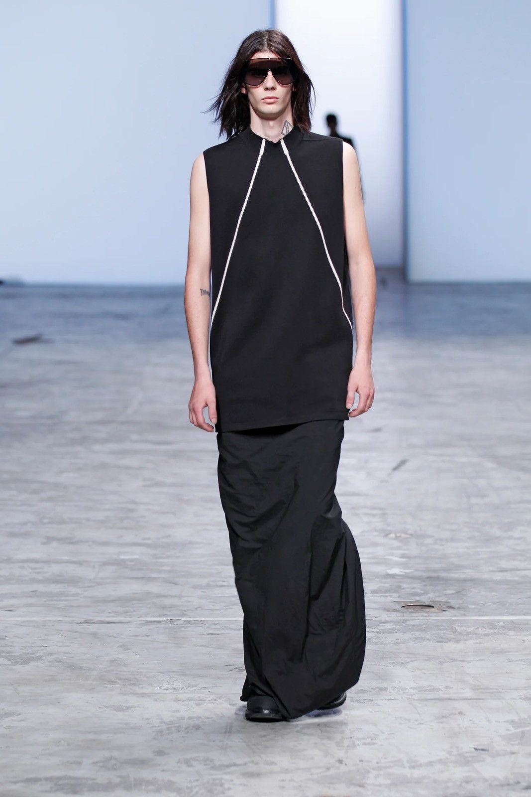 S/S 12 "Naska" Striped Runway Knit Tank Top Rick Owens in Black, Men's (Size M)