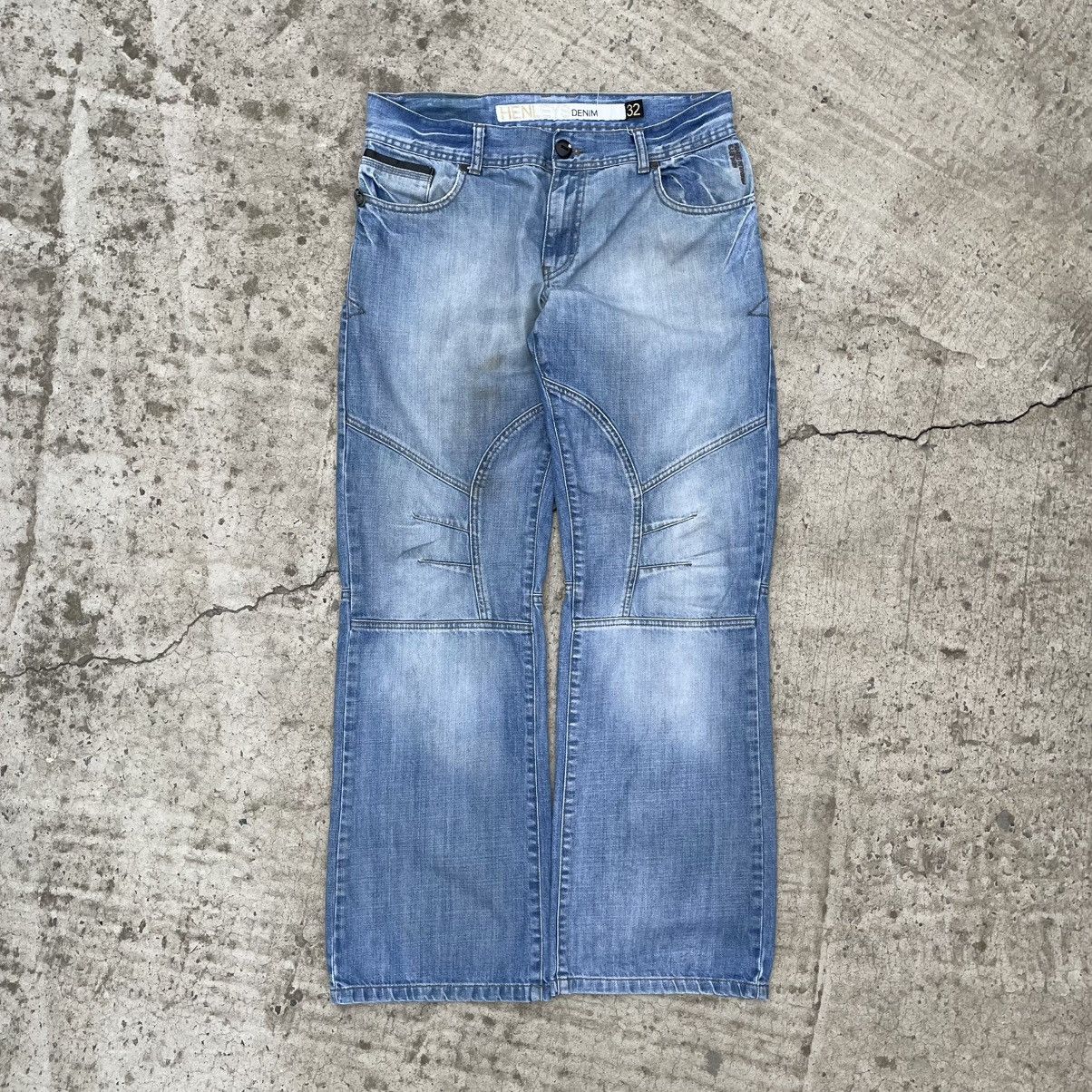 Le Grande Bleu (L.G.B.) VTG Man’s Fitted Crazy Henley’s Denim 32 Jeans Double Knee Size US 32 / EU 48 - 3 Thumbnail