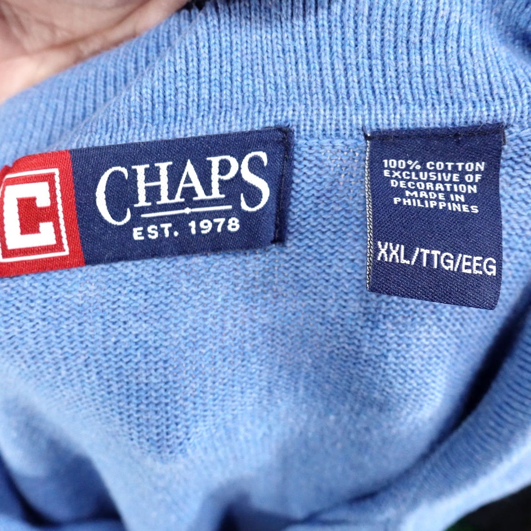 Chaps CHAPS BLUE LONG SLEEVE PULLOVER SWEATER MENS SIZE 2XL XXL Size US XXL / EU 58 / 5 - 6 Thumbnail