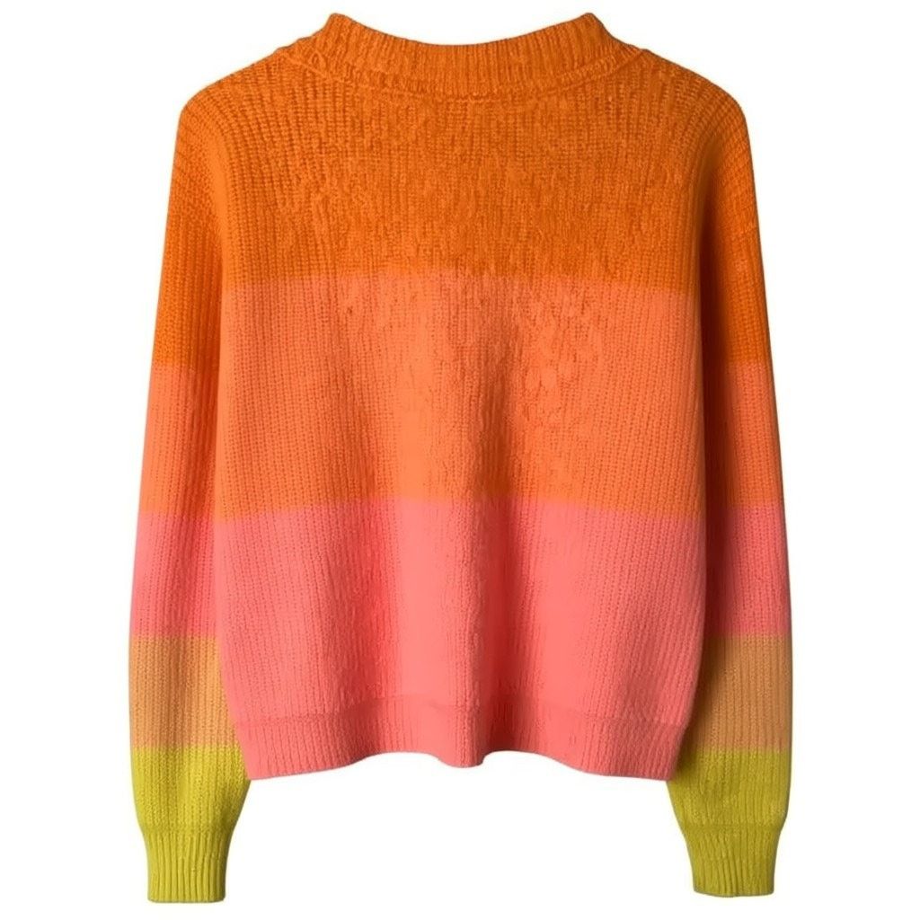 Free People Free People Orange/Pink Ombre Wool Blend Pullover Sweater, S Size S / US 4 / IT 40 - 6 Thumbnail