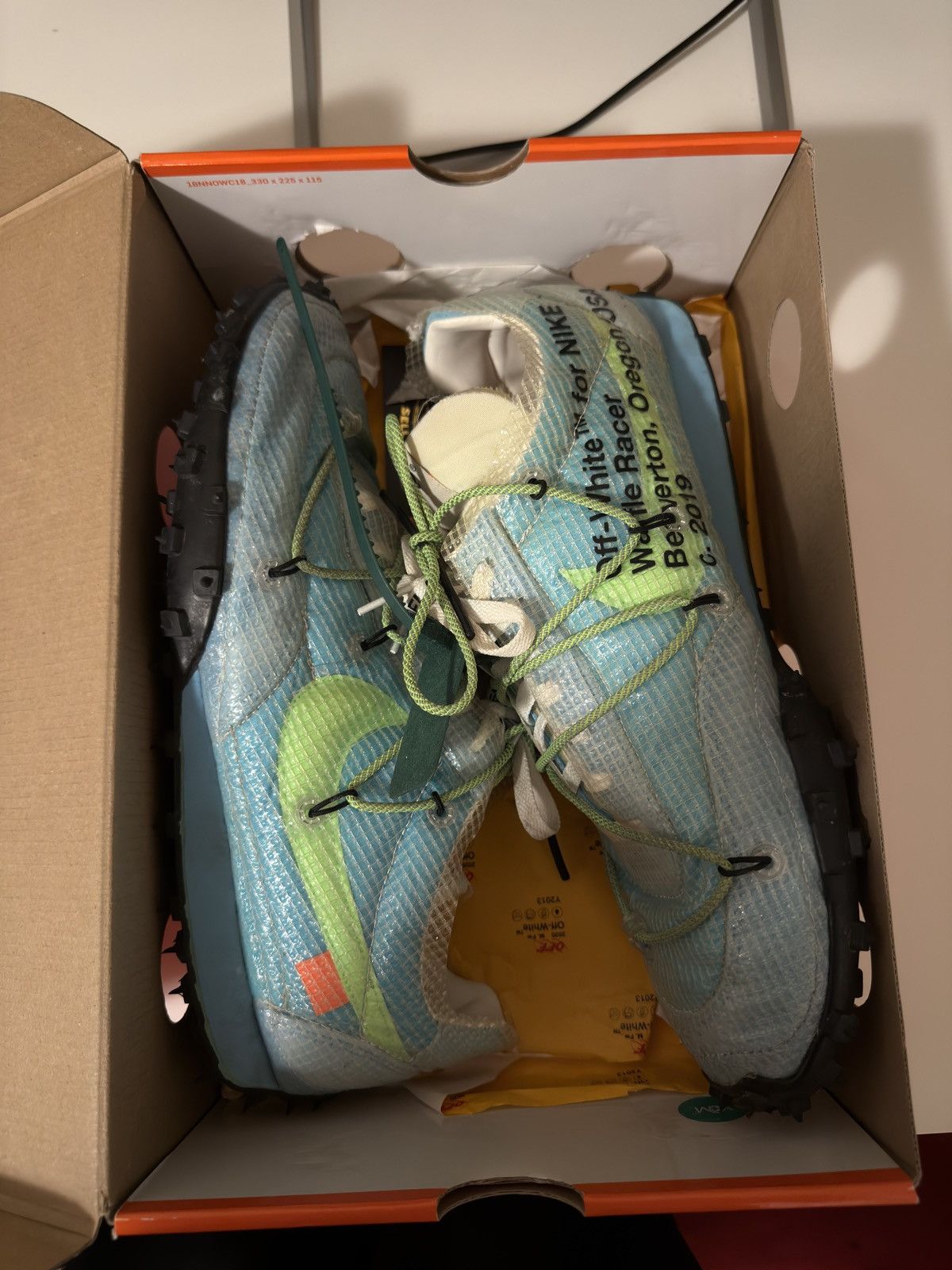 Nike × Off-White Off-White Waffle Racer ‘Vivid Sky’ Size US 11.5 / EU 44-45 - 1 Thumbnail