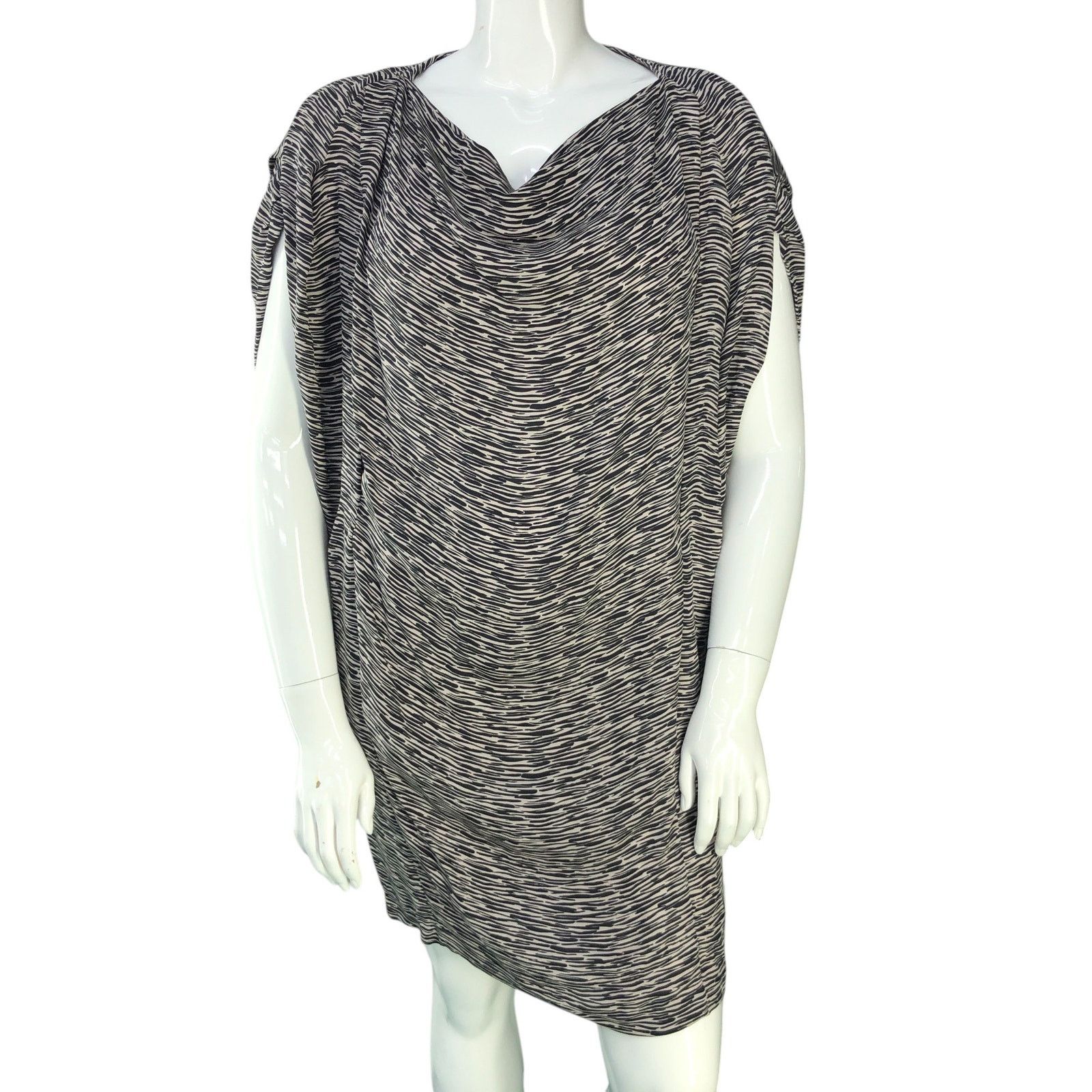 Nicole Farhi Nicole Farhi Size 12 Dress Shift Silk Drape Neck POCKETS Size XL / US 12-14 / IT 48-50 - 11 Thumbnail