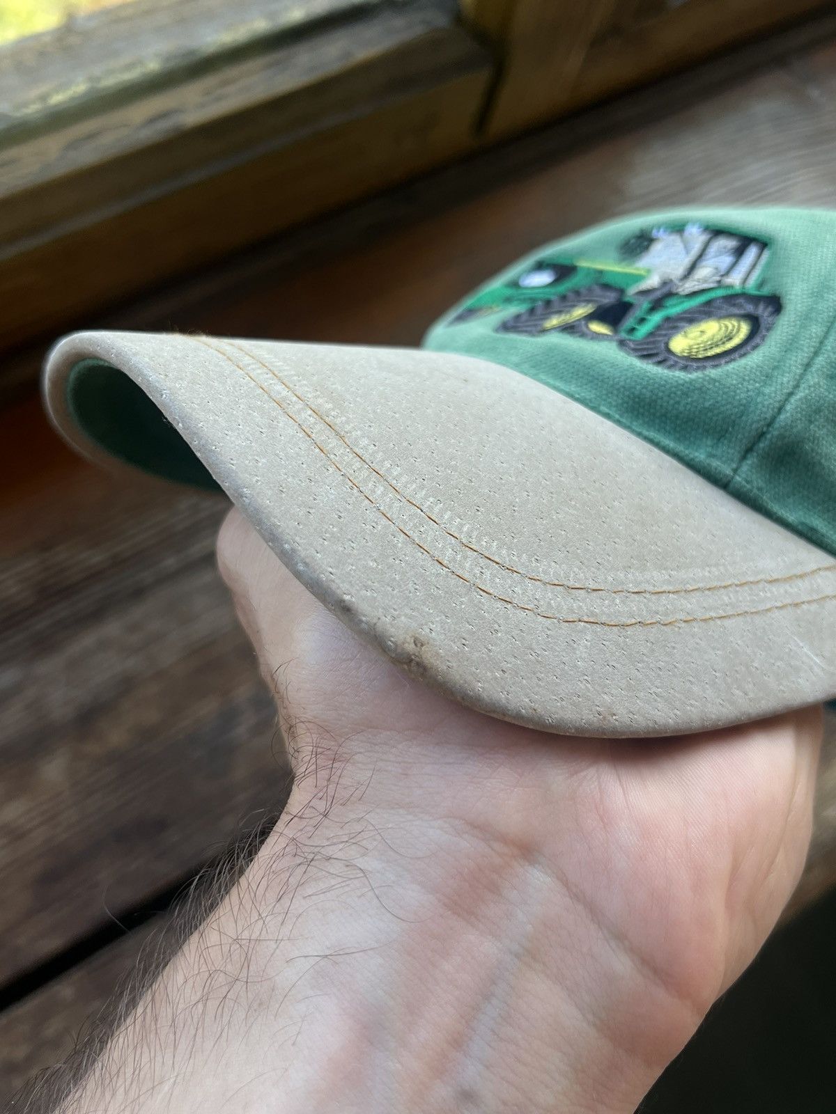 John Deere × Vintage Vintage John Deere Patch Trucker Hat Y2k Cap Size ONE SIZE - 6 Thumbnail