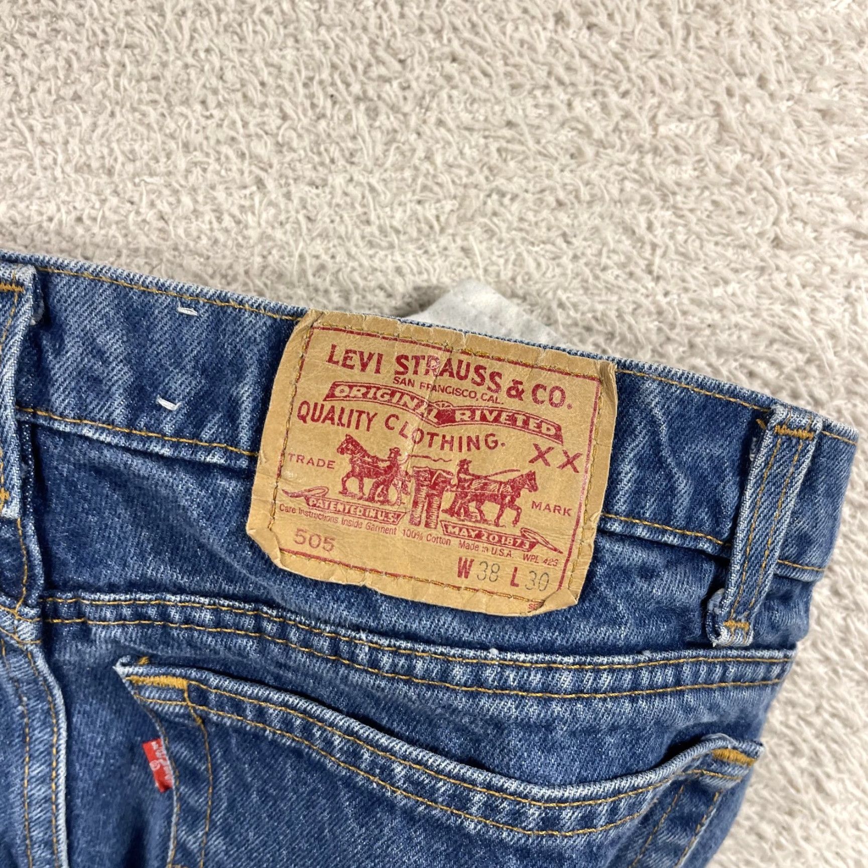 Levi's VINTAGE Levi's 505 Jeans Mens 36x30 Blue Faded 80s 90s USA Straight Leg Regular Mens Size US 36 / EU 52 - 3 Thumbnail