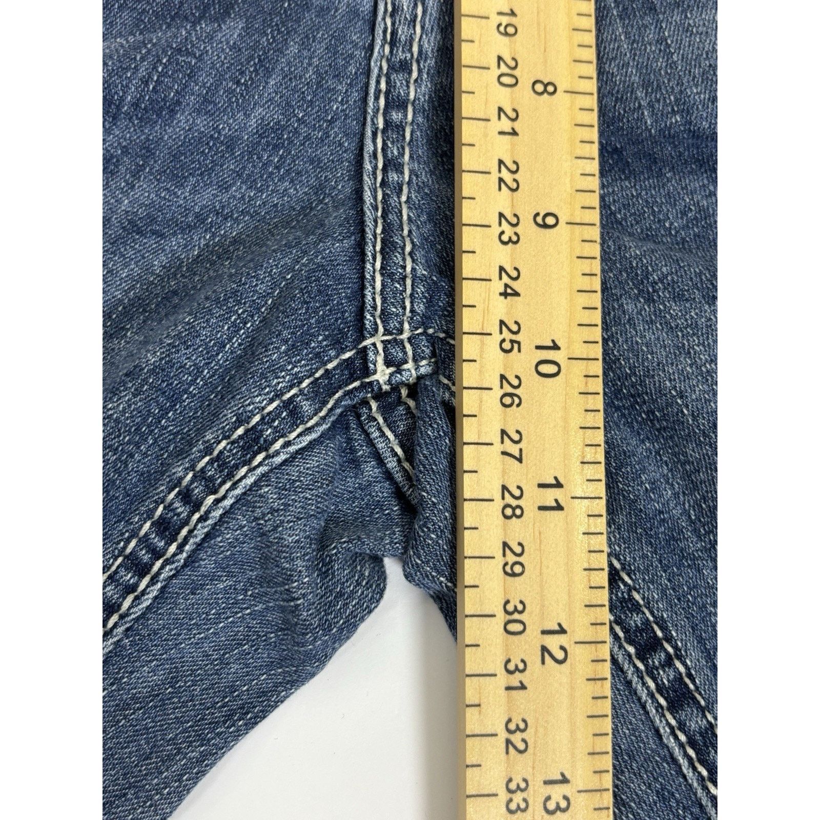 Ariat Women’s Ariat Denim Jeans Size 33R Blue Cropped Frayed Hem Size 33" - 7 Thumbnail