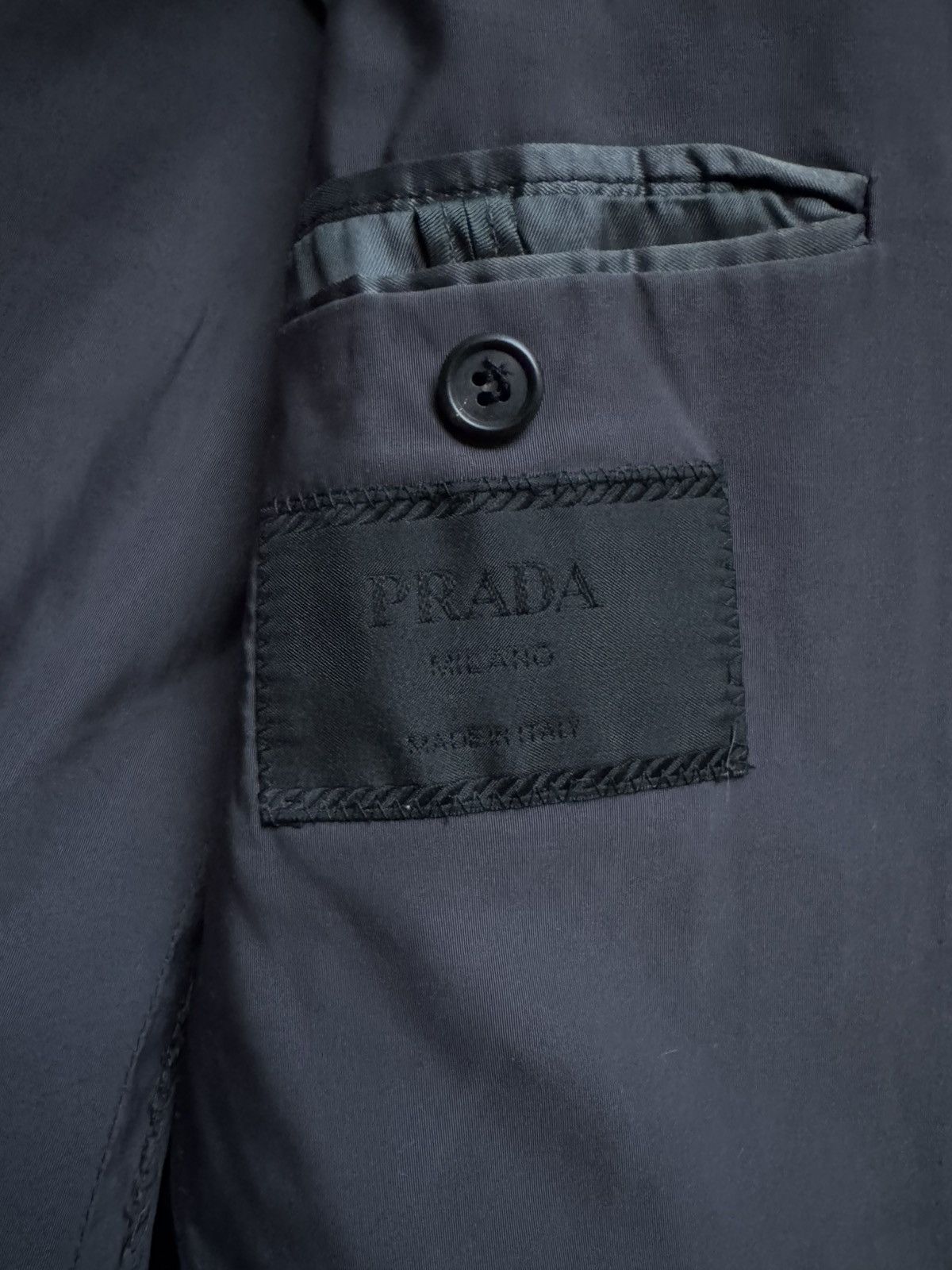 Prada Prada Milano Tech Blazer – Dark Charcoal – Size 48 Size 38R - 3 Thumbnail