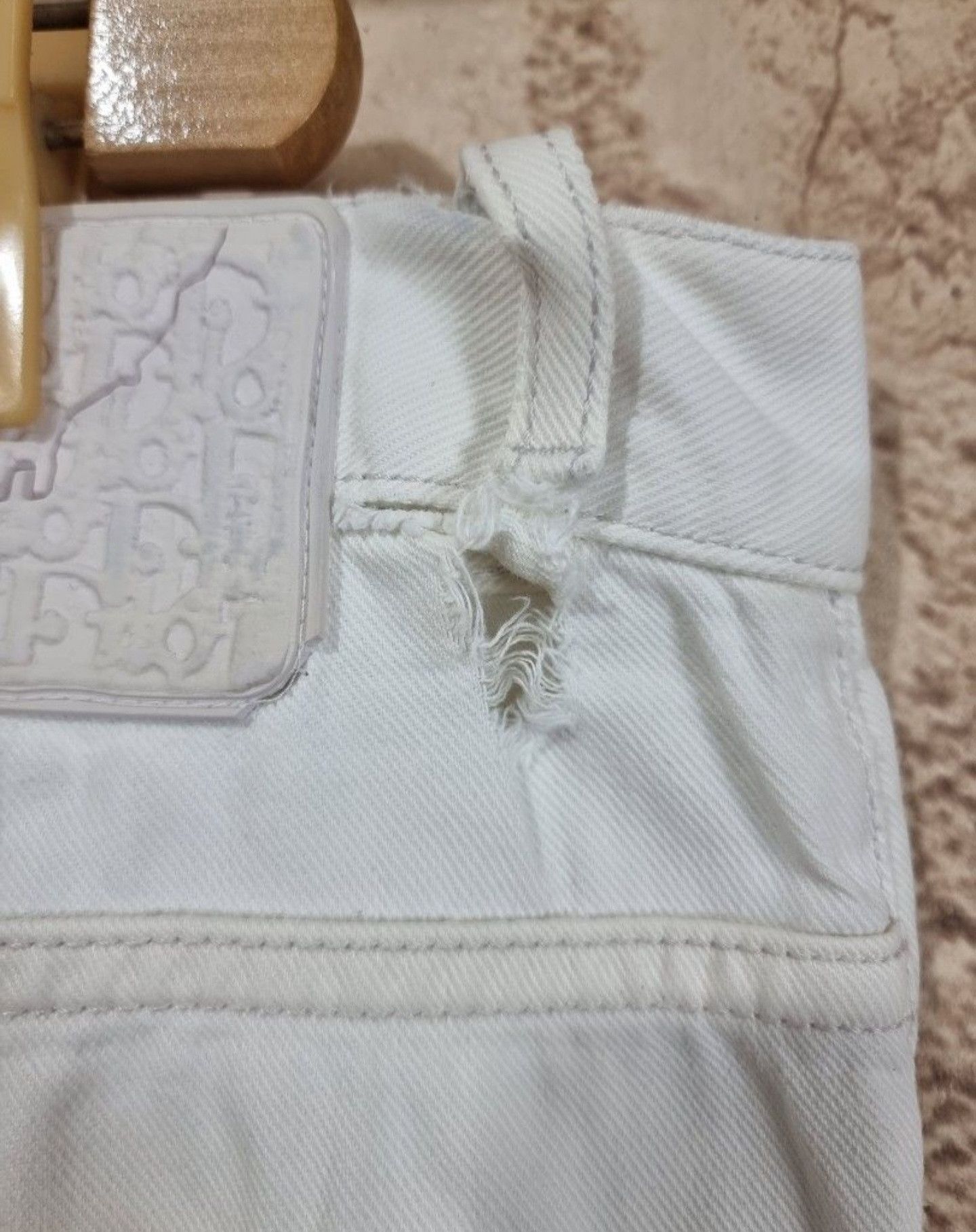 Dior × Hedi Slimane Dior X hedi slimane patched white pants Size US 32 / EU 48 - 9 Thumbnail