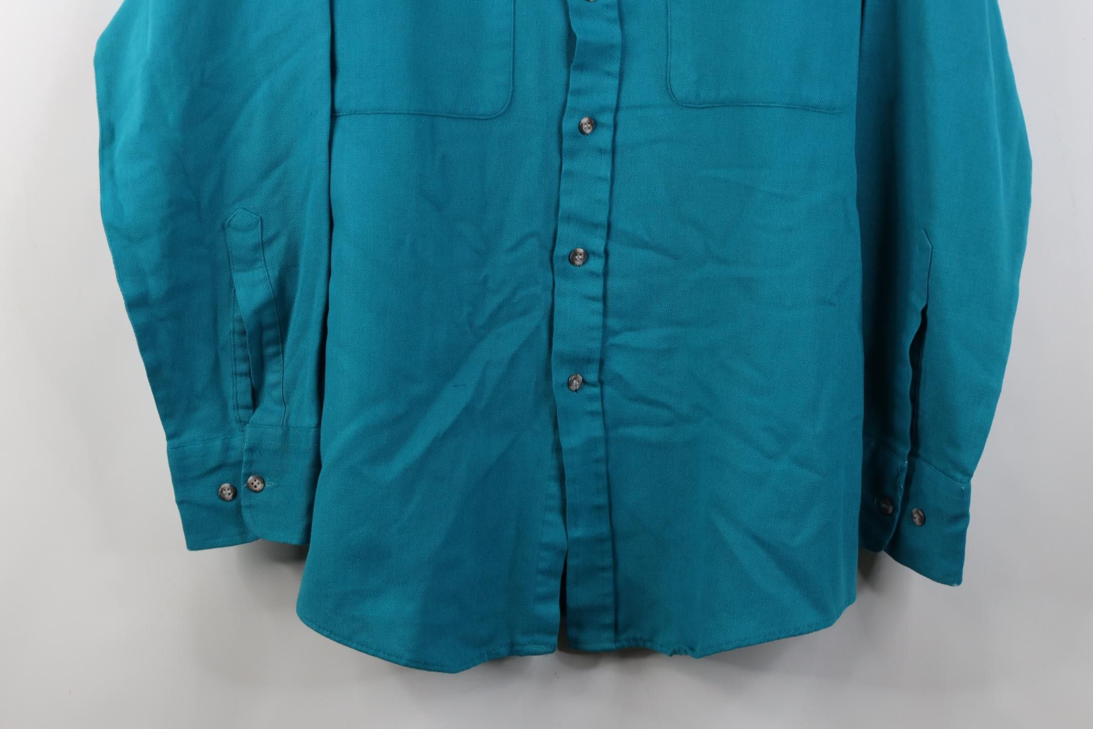 Vintage Vintage 70s 80s Streetwear Knit Double Pocket Button Shirt Size US L / EU 52-54 / 3 - 3 Thumbnail