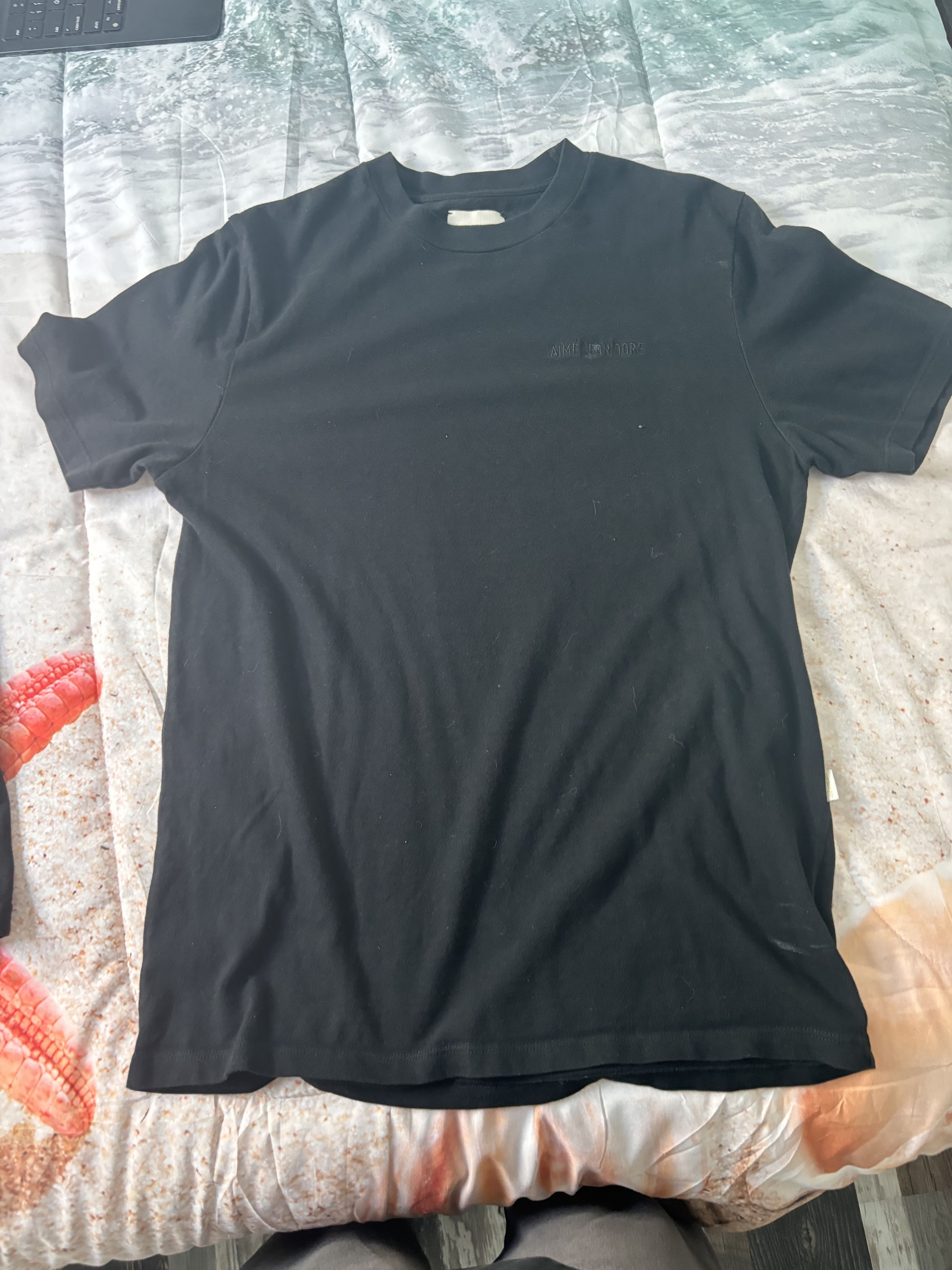 Aime Leon Dore Black Aime Leon Dior tonal logo tee Size US S / EU 44-46 / 1 - 2 Thumbnail