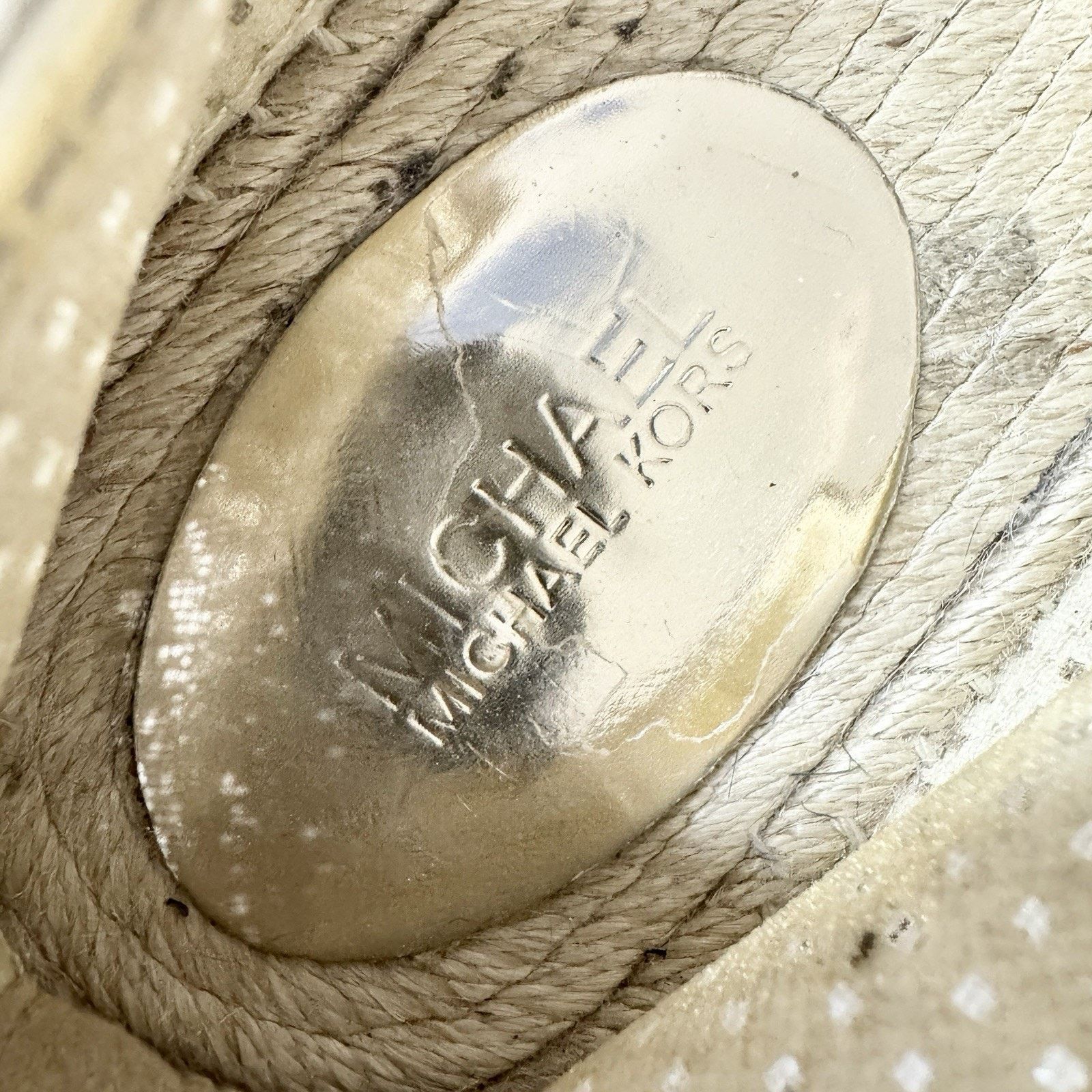 Michael Kors Michael Kors Shoes 5M Metallic Gold Embellished Espadrilles Size US 5 / IT 35 - 6 Thumbnail