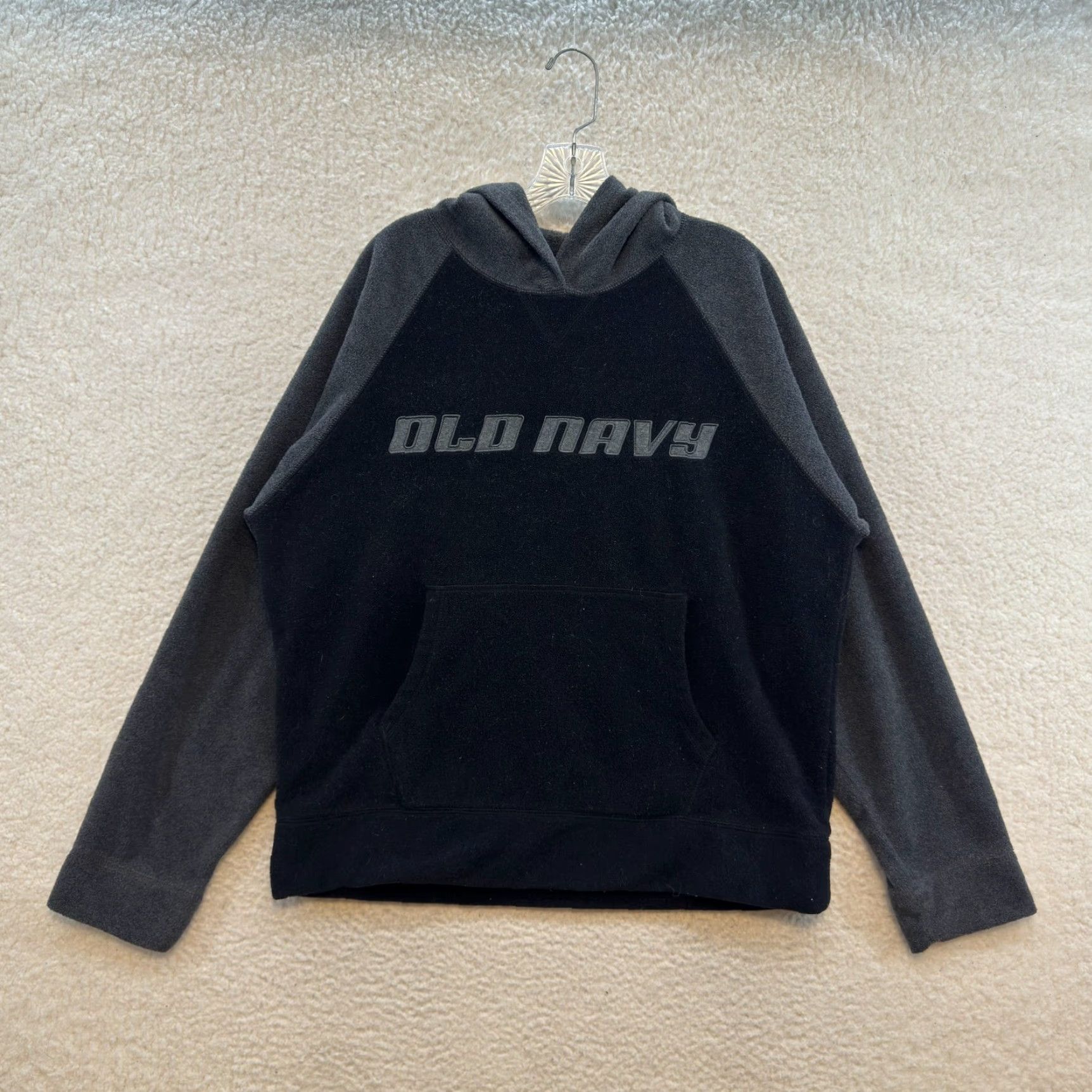 Old Navy VINTAGE Old Navy Hoodie Sweater Jacket L Black Fleece Logo Spellout Skater L Mens Size US L / EU 52-54 / 3 - 2 Thumbnail