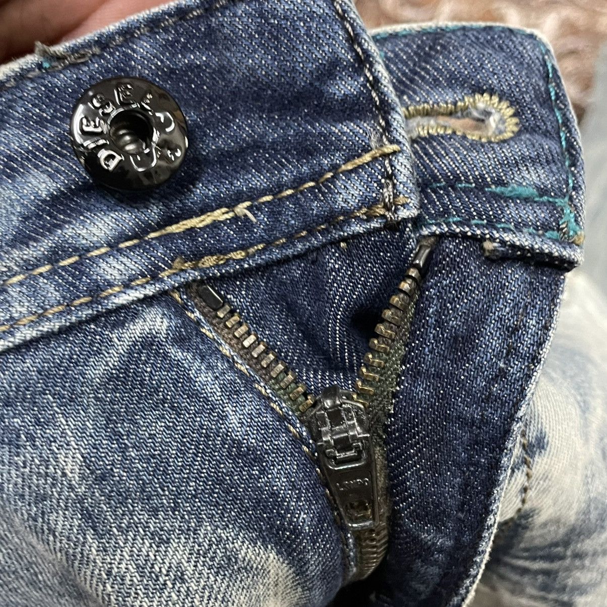 Diesel 🔥Vintage Diesel Industry Krooley Ripped Distress Denim Jeans Size US 34 / EU 50 - 11 Thumbnail