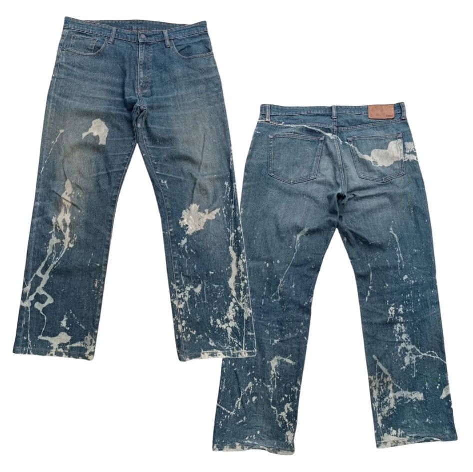 Jun Takahashi Vintage Uniqlo S002 Baggy Splatter Rare Design Jeans E213 Size US 36 / EU 52 - 1 Thumbnail