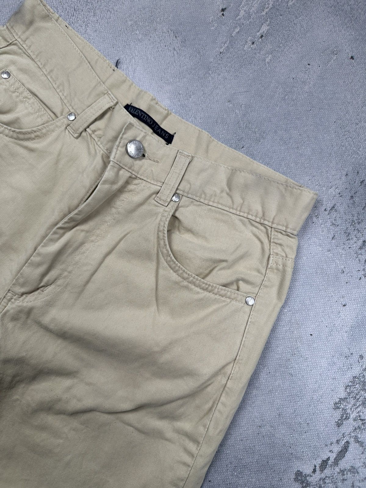 Valentino Valentino Jeans Vintage Beige Chino Pant Minimalist Trousers Size US 30 / EU 46 - 6 Thumbnail