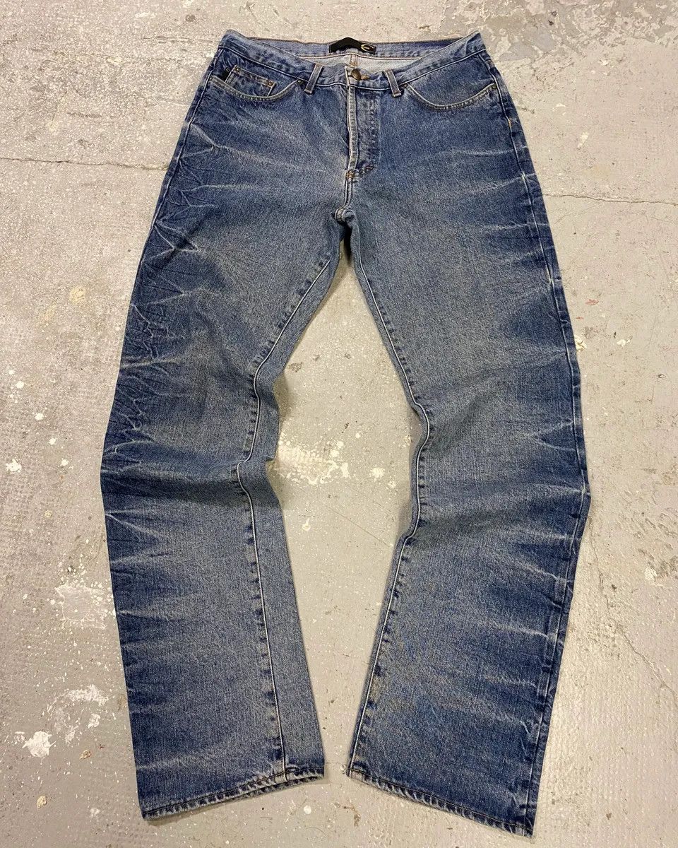 2000s Cavalli Blue Denim Faded Jeans