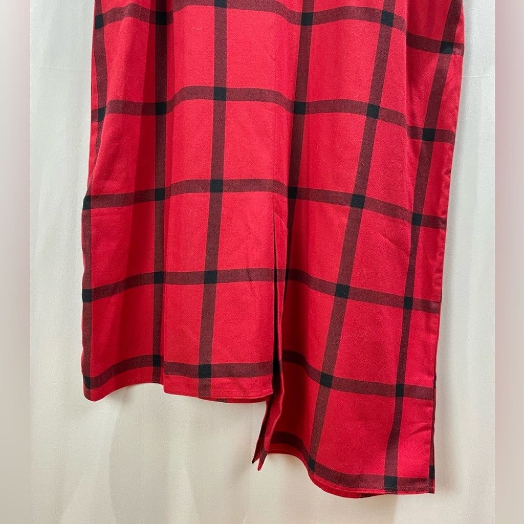 Cheap Monday Cheap Monday Rizzle Check Red Asymm Stepped Hem Dress Size S Size S / US 4 / IT 40 - 5 Thumbnail