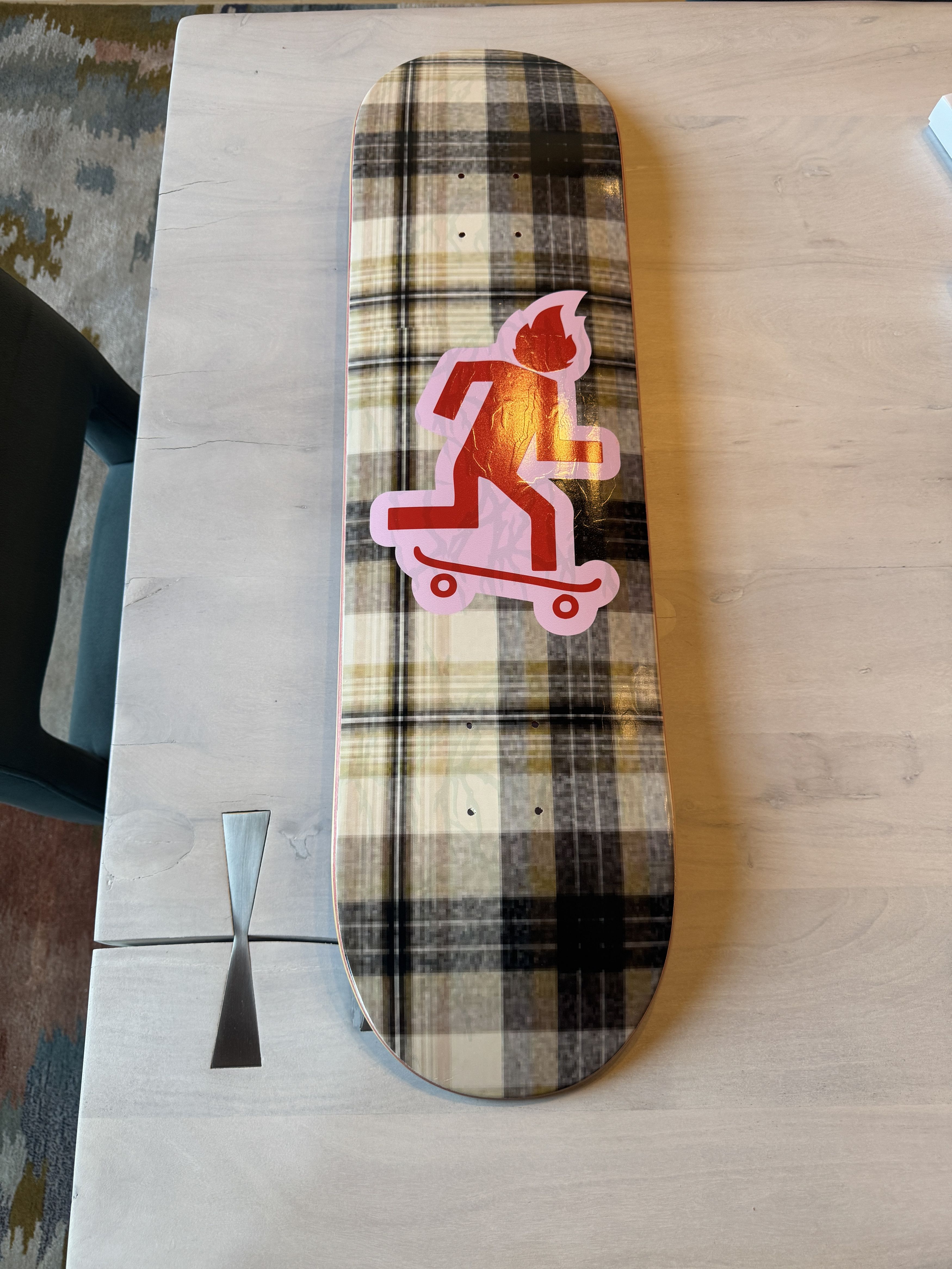 Travis Scott Cactus Jack Plaid Skateboard Deck