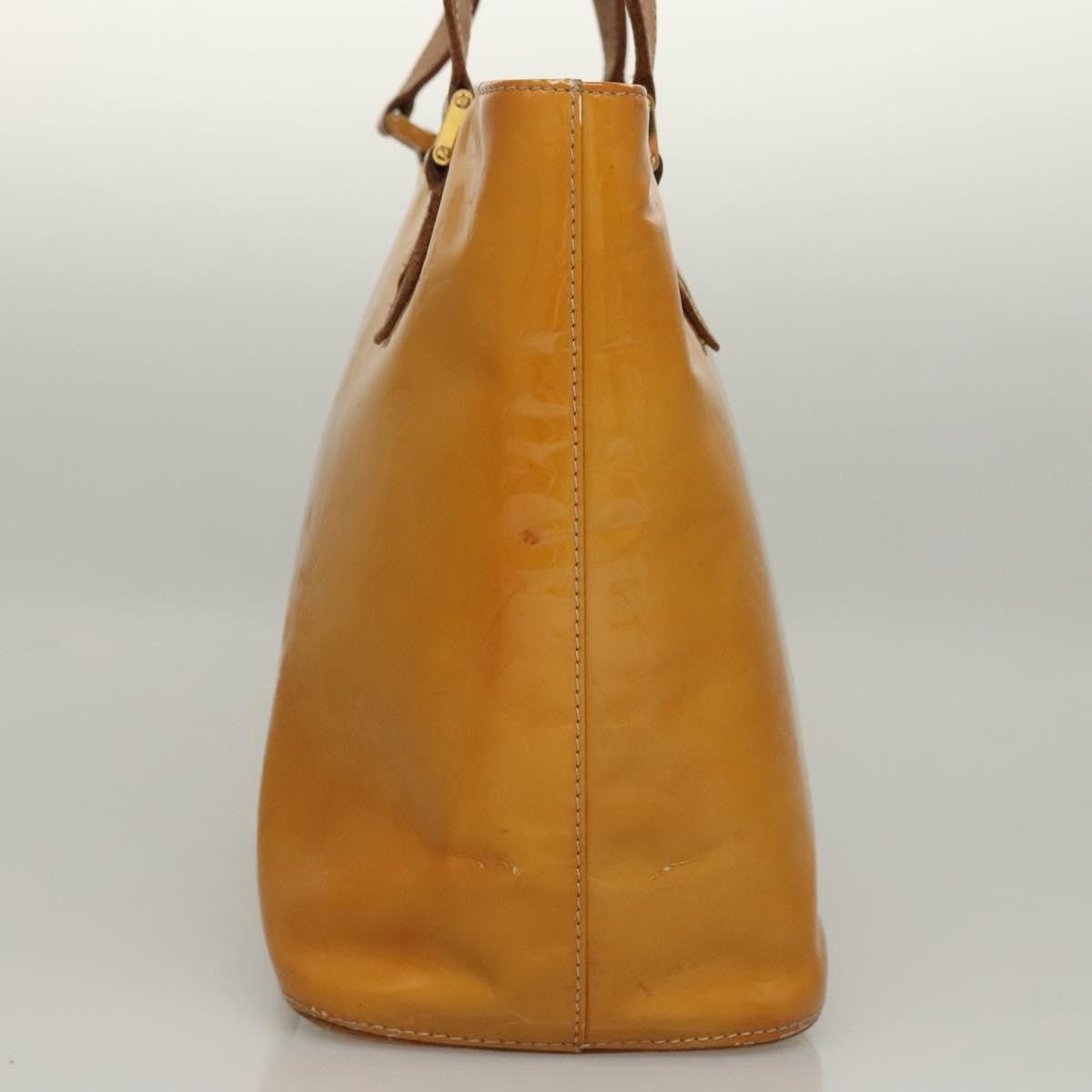 Louis Vuitton LOUIS VUITTON Monogram Vernis Houston Hand Bag Jaune M91121 Size ONE SIZE - 4 Thumbnail