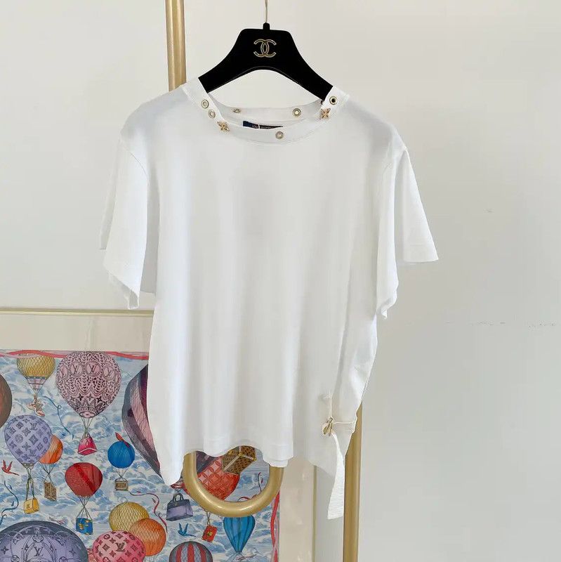 Louis Vuitton Louis Vuitton White Summer Short Sleeve T-Shirt 0089 Size XS / US 0-2 / IT 36-38 - 1 Thumbnail