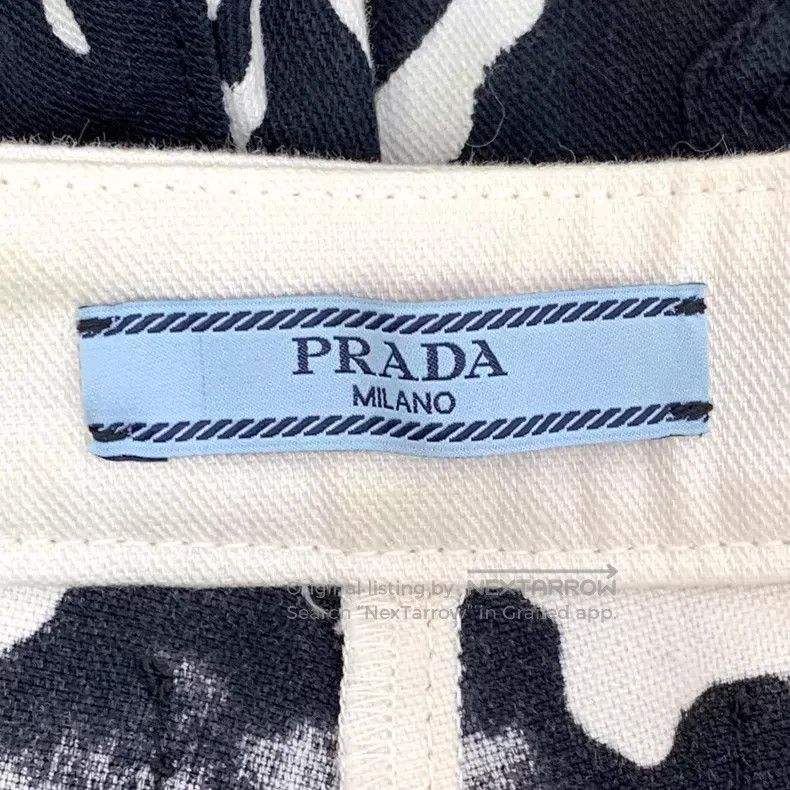 Prada Prada Black graffiti printed cotton casual denim trousers Size 24" / US 00 / IT 34 - 7 Thumbnail