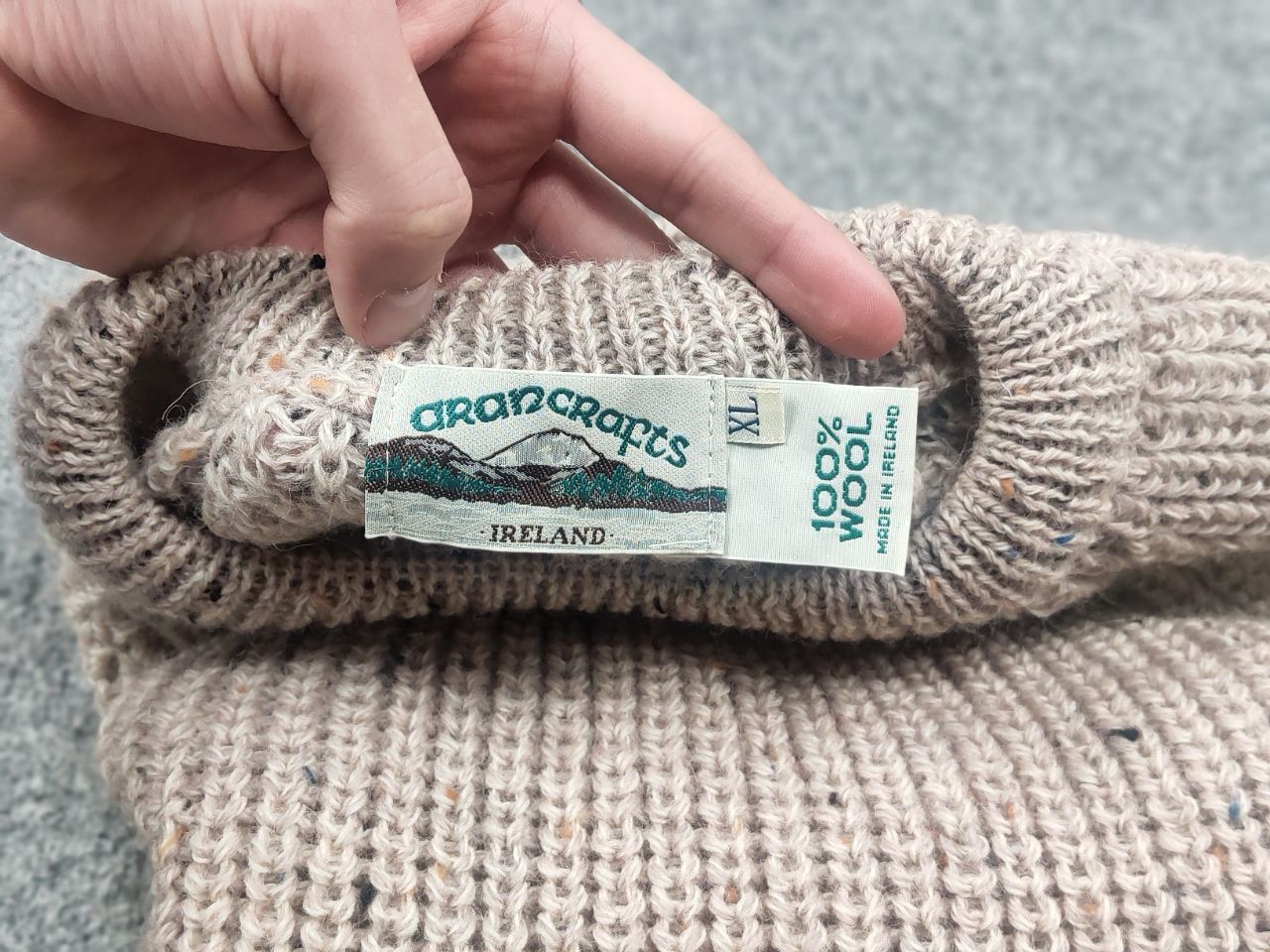 Aran Crafts Vintage Aran Crafts Sweater Irish Wool Cable Knit Fisherman Size US XL / EU 56 / 4 - 13 Thumbnail