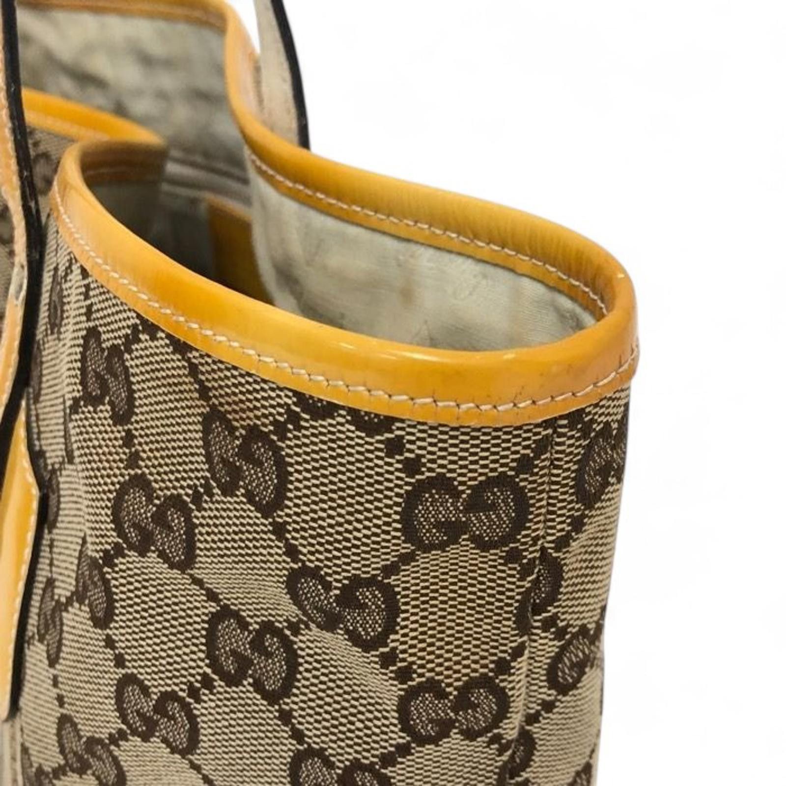 Gucci Gucci - Beige and Yellow GG Canvas Tote Bag Size ONE SIZE - 3 Thumbnail