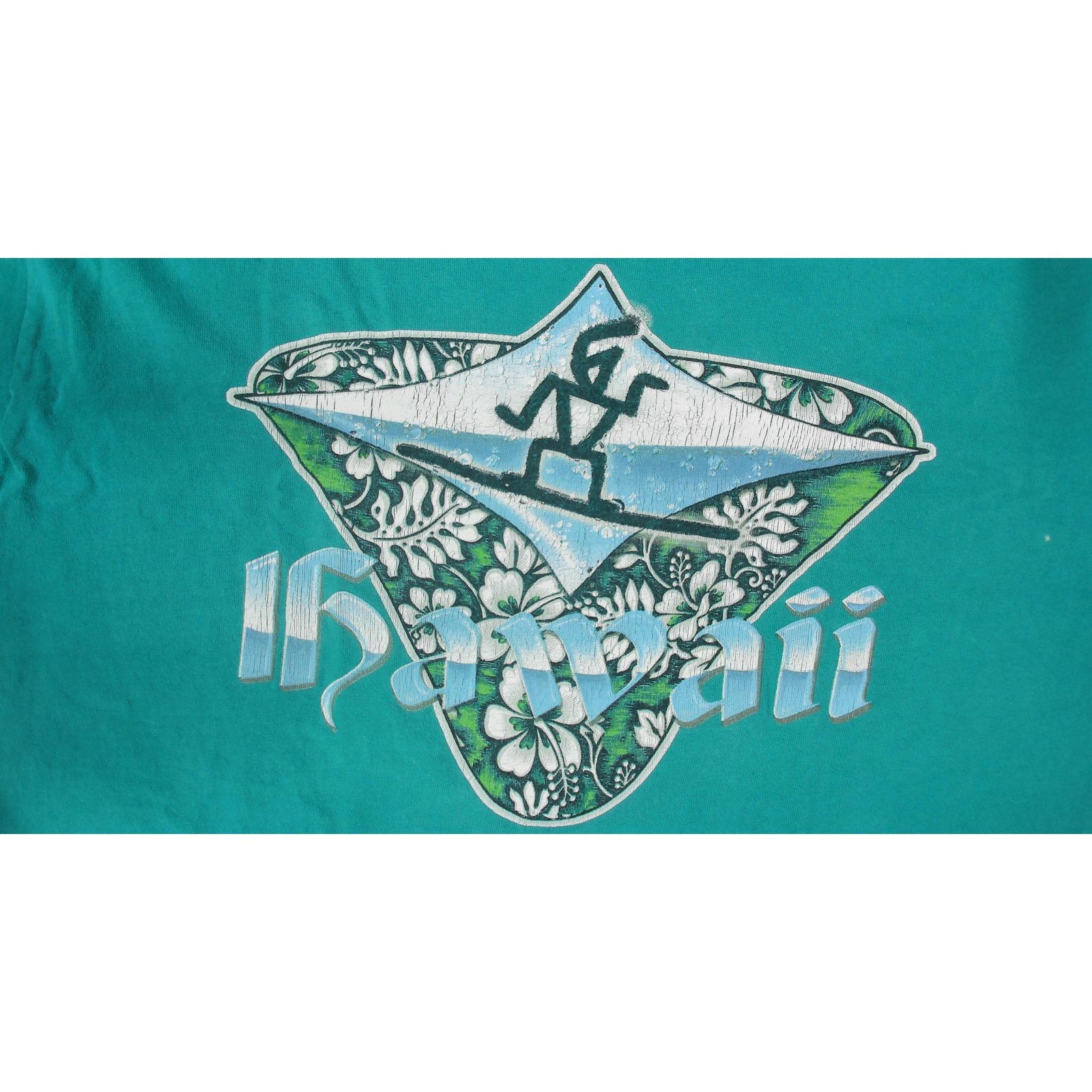 Fruit Of The Loom 90s Fruit of the Loom Single Stitch Hawaii Old English Tee Size US XL / EU 56 / 4 - 7 Thumbnail