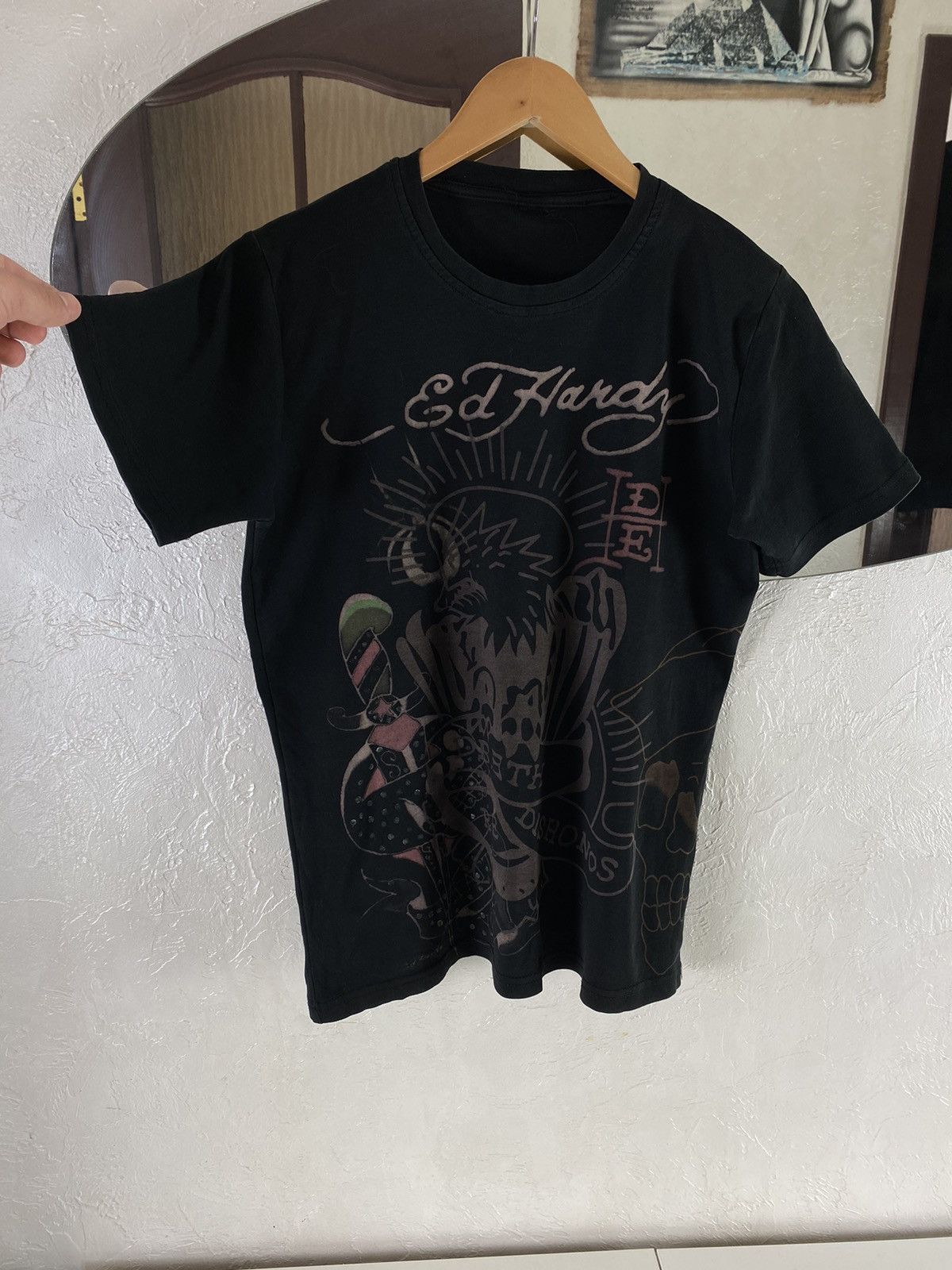 Vintage Y2K Ed Hardy Christian Audigier Big Logo Tee