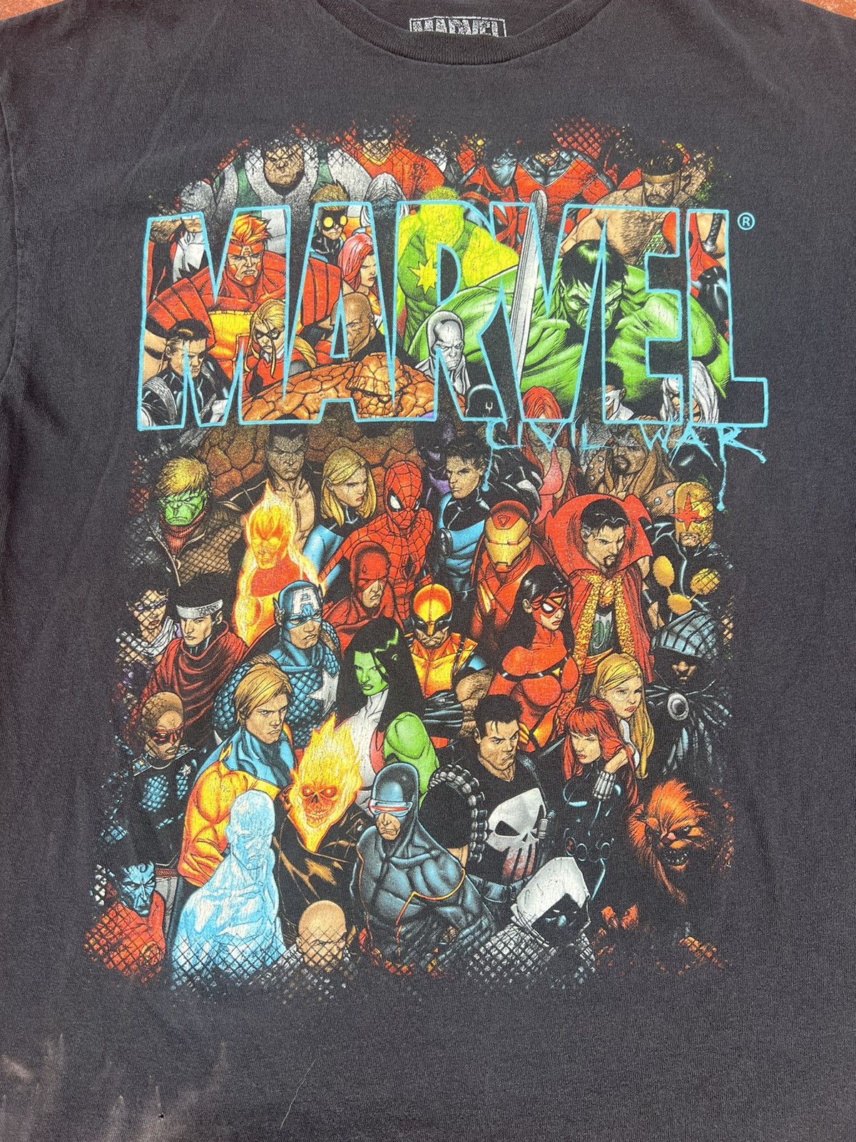Marvel Comics Vintage Y2K Faded Marvel Civil War Superhero AOP Tee Size US XL / EU 56 / 4 - 2 Thumbnail