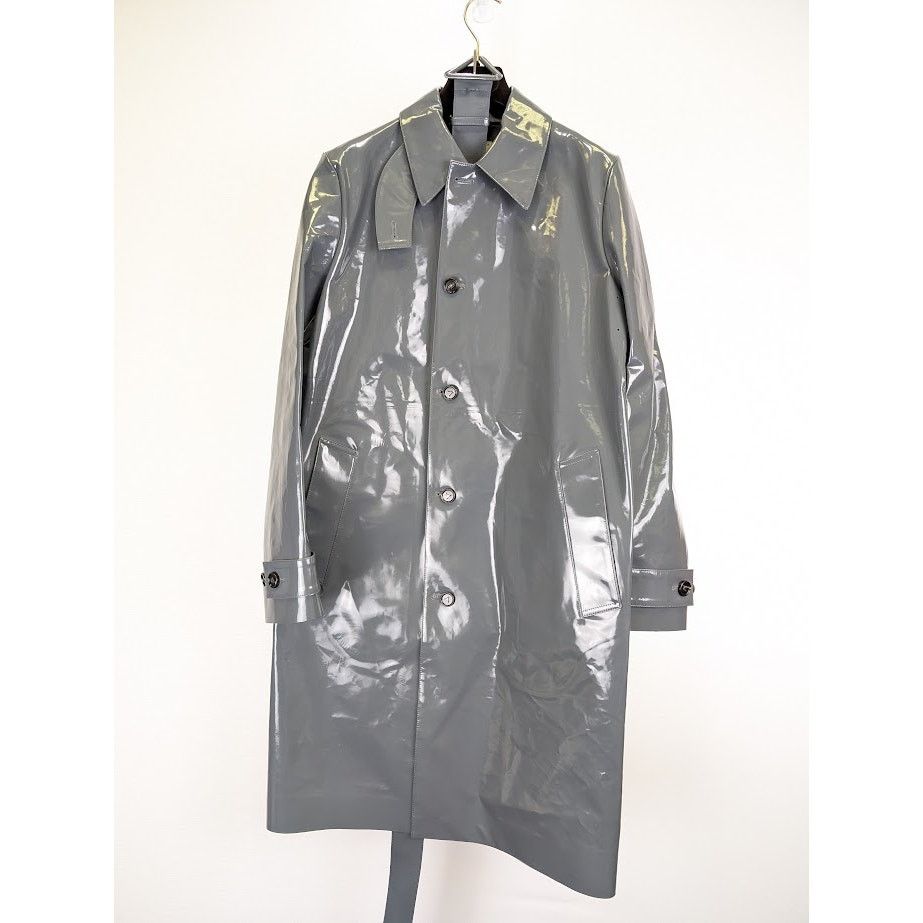 Bottega Veneta o1rshd1 High Shine Leather Calf Coat in Black-Graphite Size XS / US 0-2 / IT 36-38 - 20 Thumbnail
