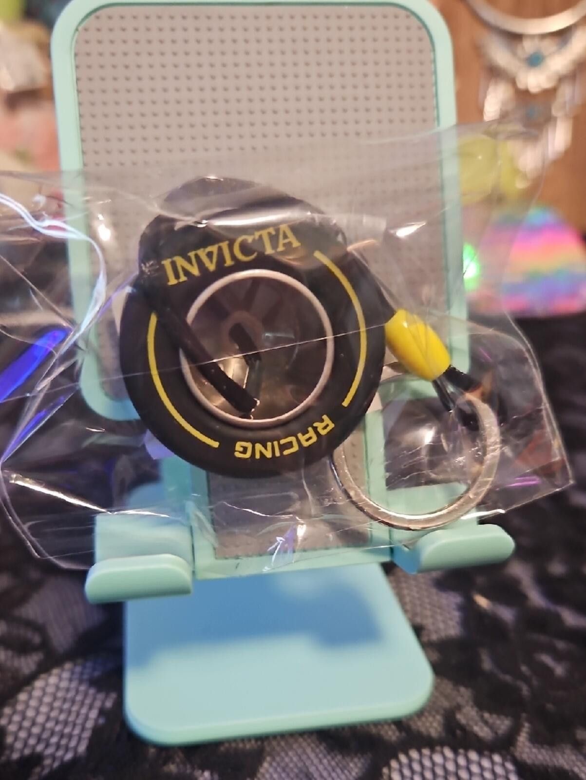 Invicta Invicta Black & Yellow Racing Tire Keyring Size ONE SIZE - 1 Thumbnail