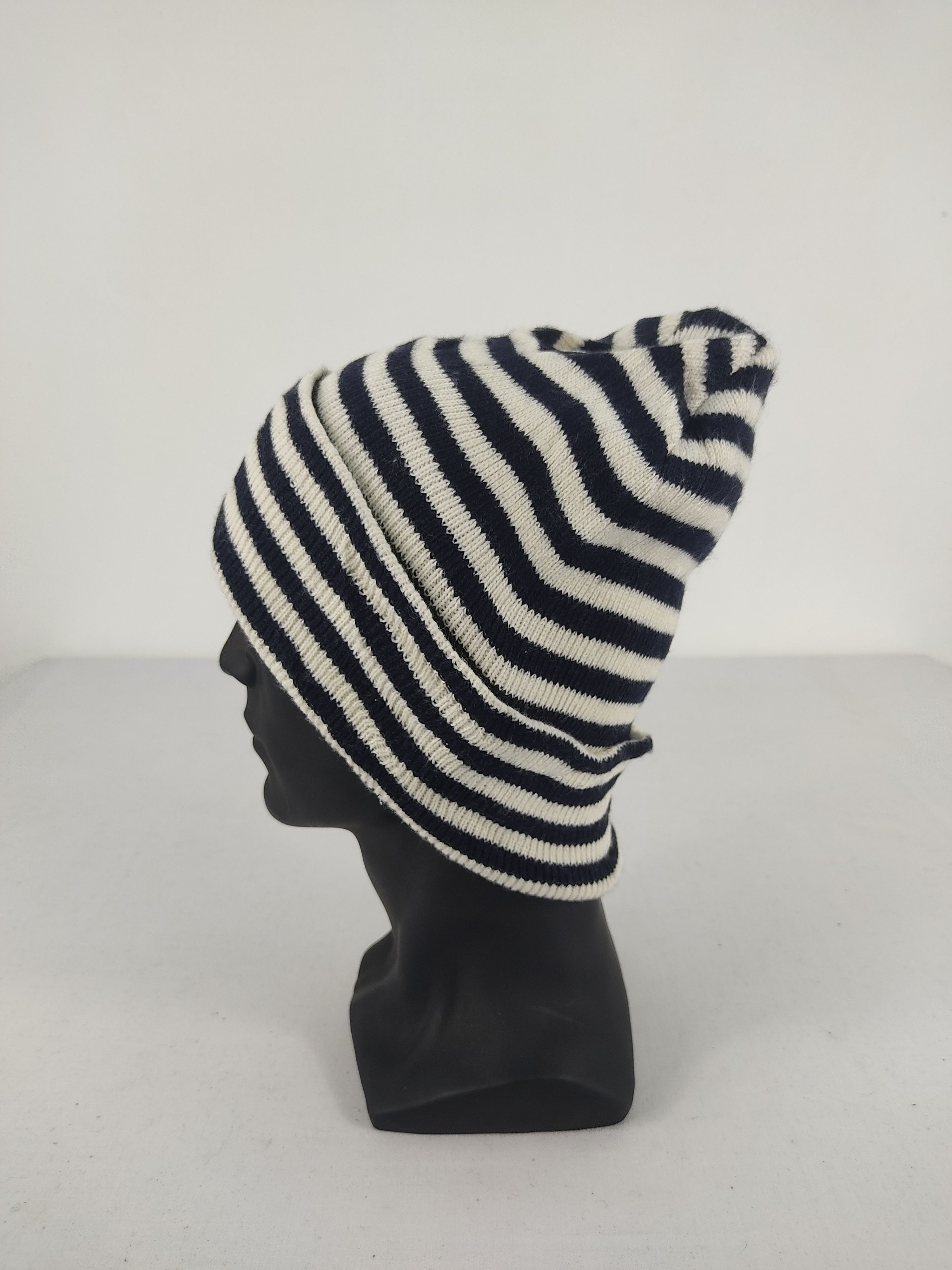 Japanese Brand × Vintage Vintage Temps Stripe Beanie / Snow Hat / Snow Cap Size ONE SIZE - 2 Thumbnail