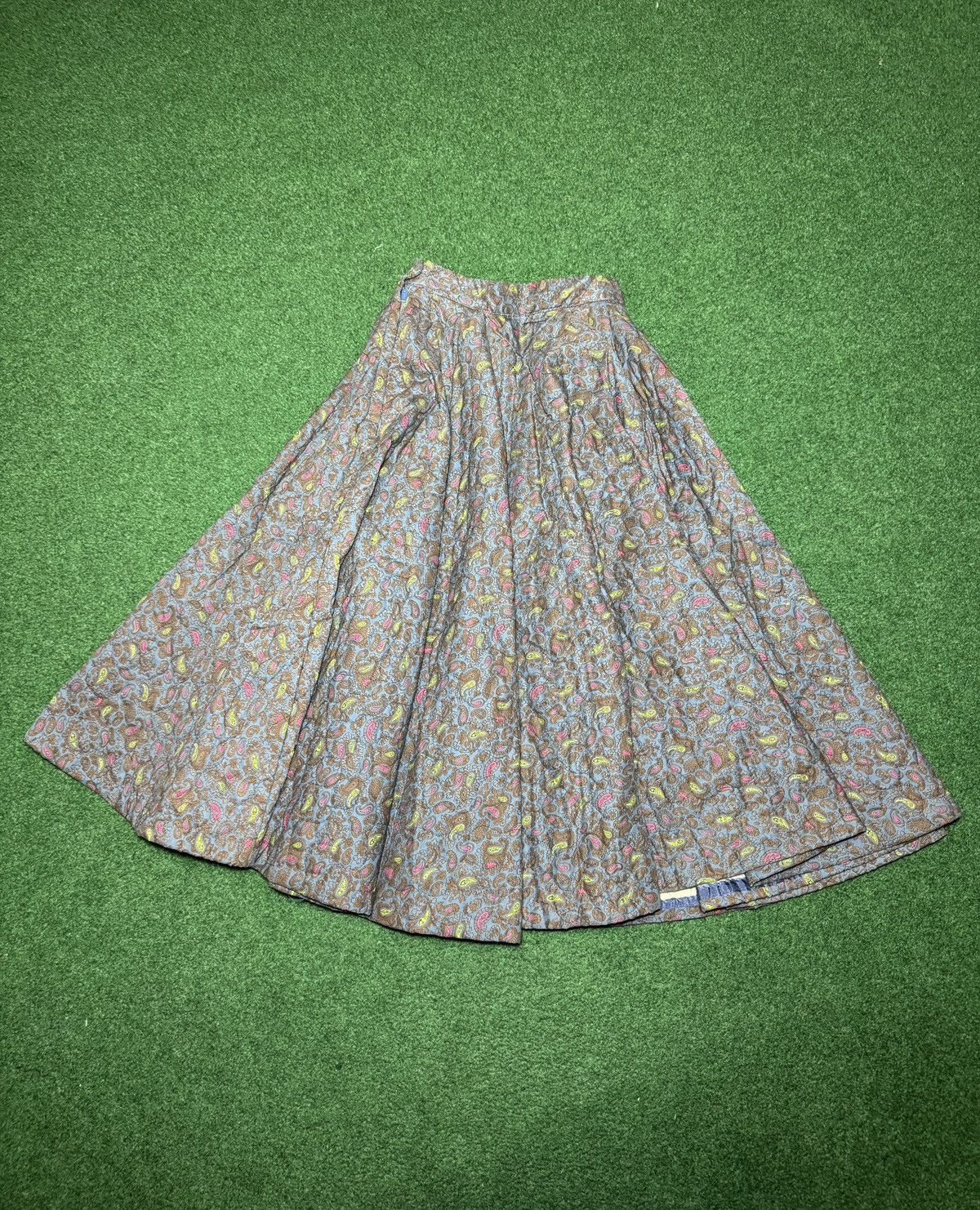Vintage Vintage Paisley Midi 60s 70s Retro Boho 24” Waist Skirt Size 24" / US 00 / IT 34 - 4 Thumbnail