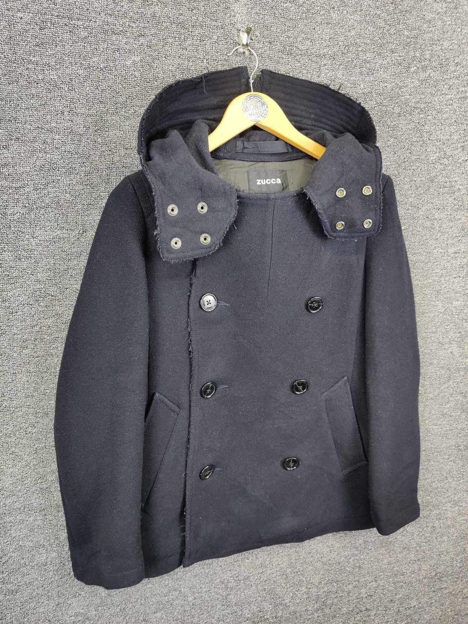 Issey Miyake × Vintage × Zucca Vintage Zucca By Issey Miyake Wool Coat Hooded Size US M / EU 48-50 / 2 - 7 Thumbnail
