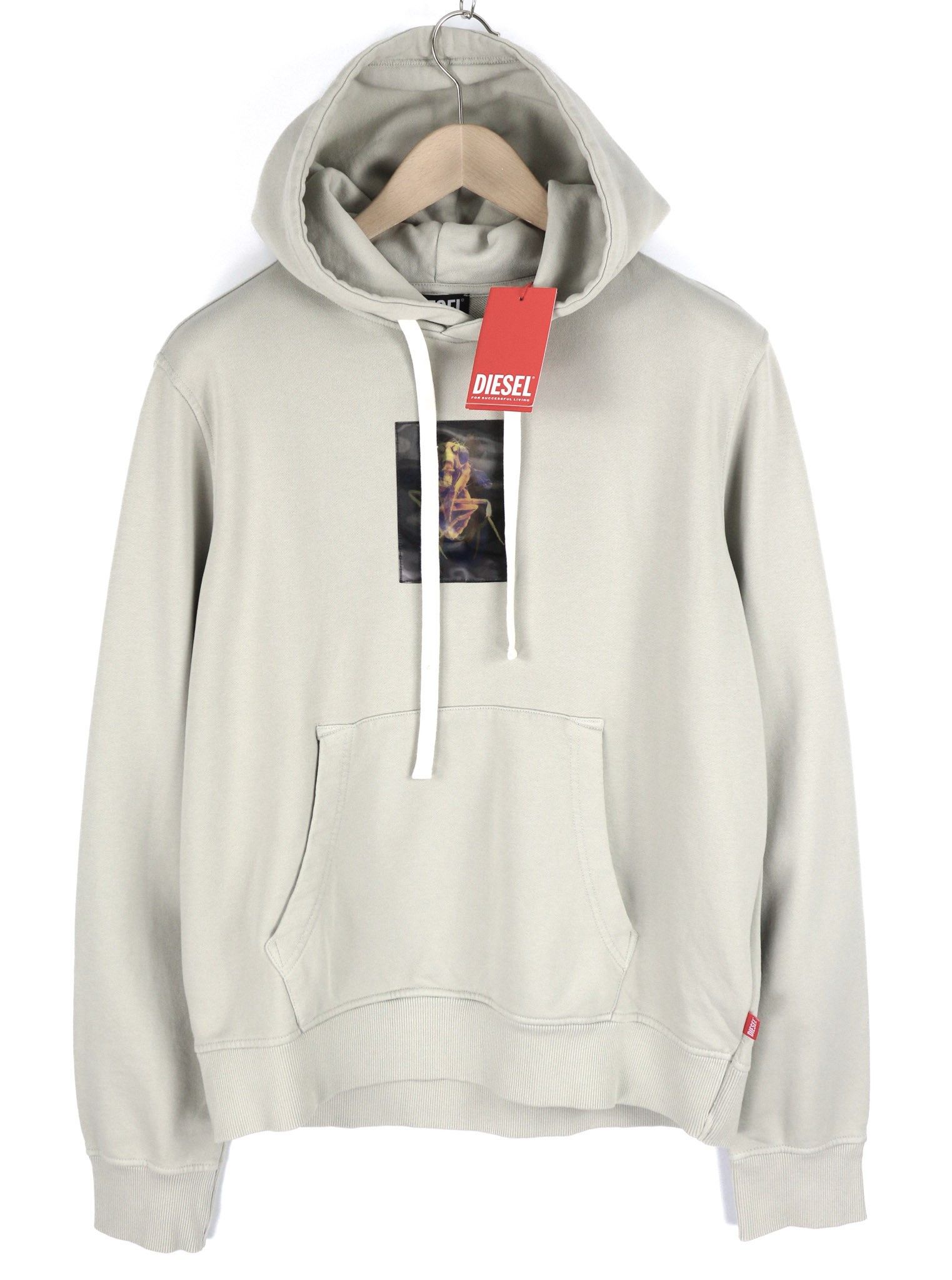 Diesel S-Ginn-Hood-E2 Men Hoodie L Grey Pullover Kangaroo 40110 Size US L / EU 52-54 / 3 - 1 Thumbnail