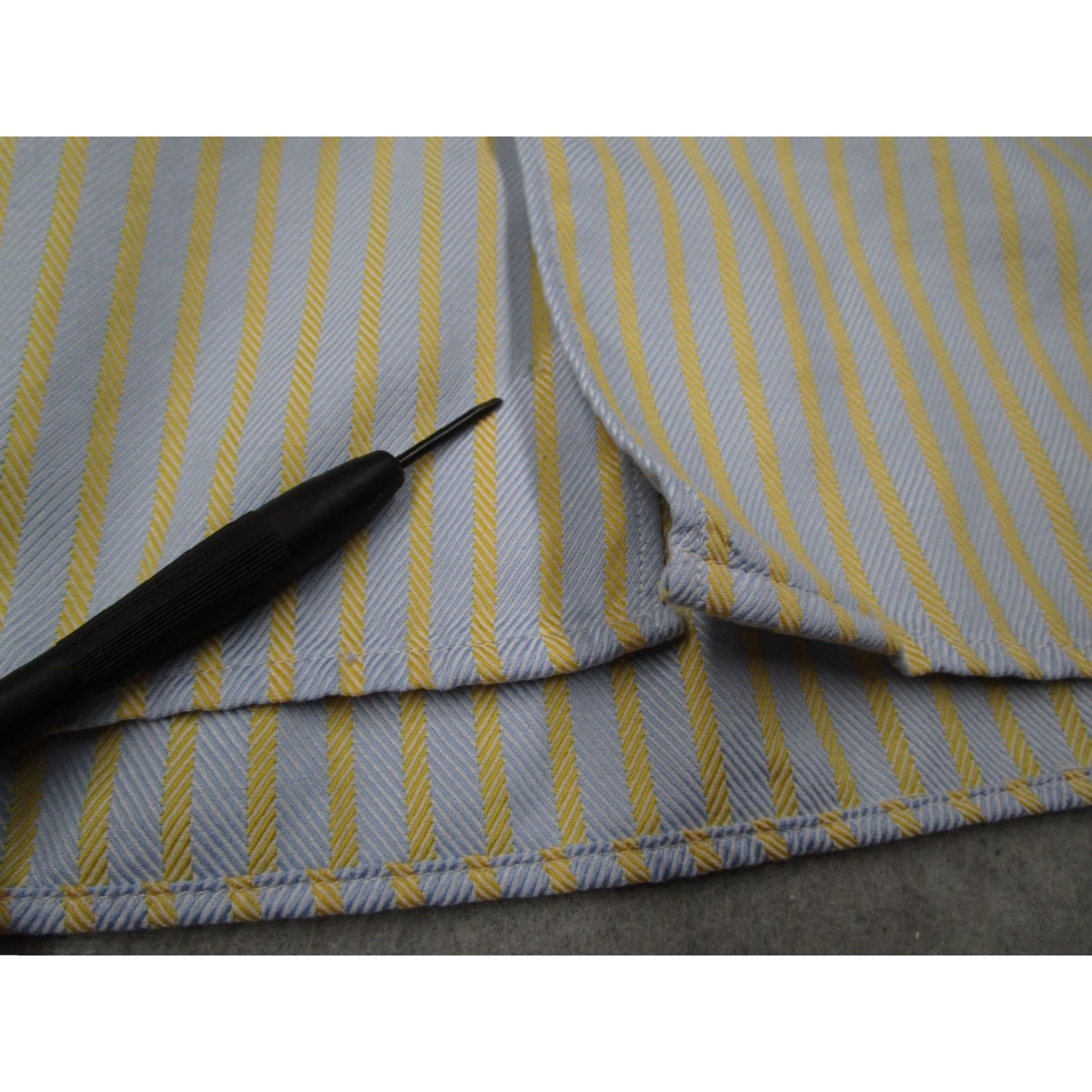 Canali Canali Shirt Men Large Blue Striped Button-Down Long Sleeve Textured Cotton Classic Preppy Mens Size US L / EU 52-54 / 3 - 6 Thumbnail