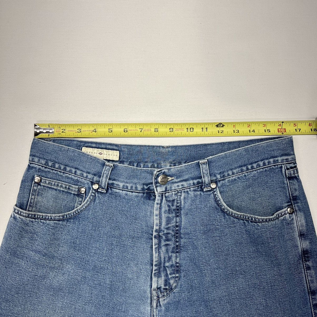 Joseph Abboud × Vintage VTG Joseph Abboud Jeans Blue Straight Cropped Denim Italy Size US 34 / EU 50 - 21 Thumbnail
